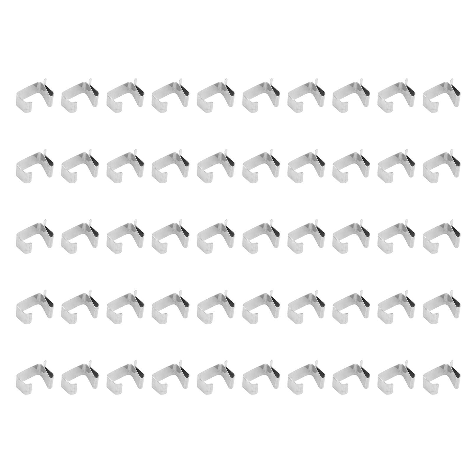 50Pcs Metal Christmas Lights Gutter Hooks Stainless Steel Christmas Lights Gutter Hangers L 24x15mm - Image 1