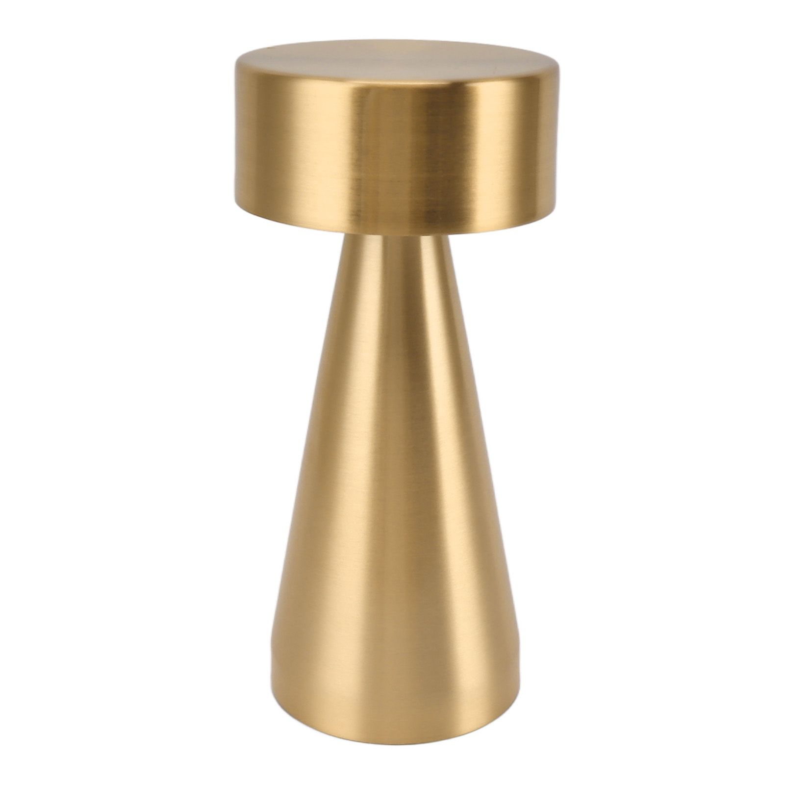 LED Portable Metal Table Lamp with Touch Sensor 3 Color Stepless Dimming Nightstand Desk Lamp Rechargeable Night Light Gold - Image 2