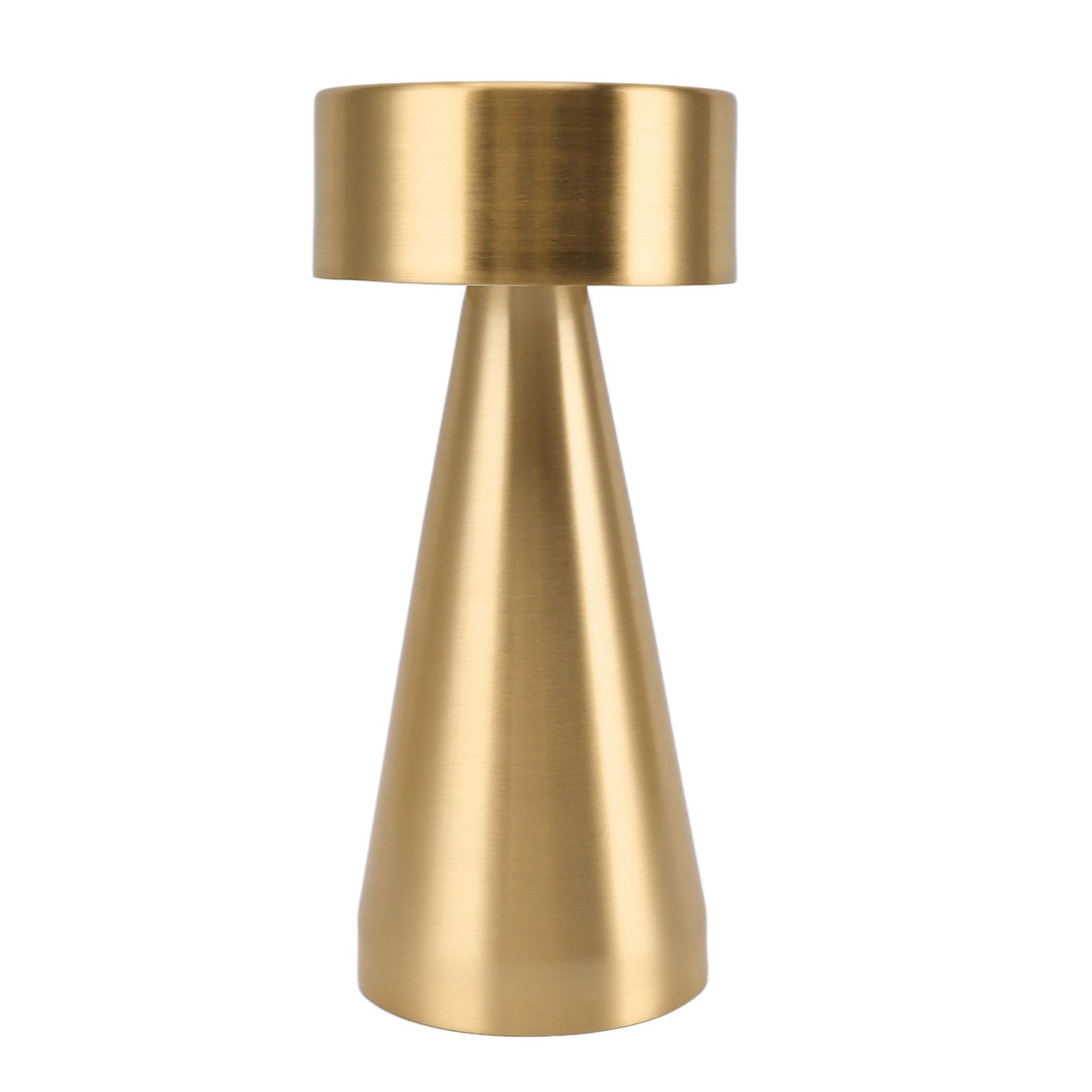 LED Portable Metal Table Lamp with Touch Sensor 3 Color Stepless Dimming Nightstand Desk Lamp Rechargeable Night Light Gold - Image 3