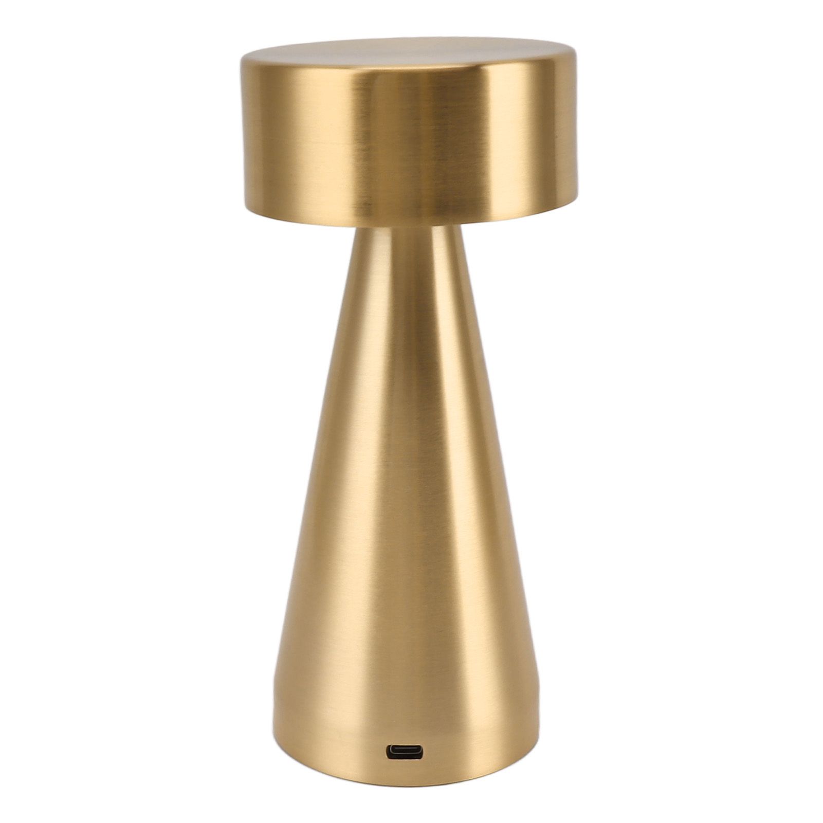 LED Portable Metal Table Lamp with Touch Sensor 3 Color Stepless Dimming Nightstand Desk Lamp Rechargeable Night Light Gold - Image 7