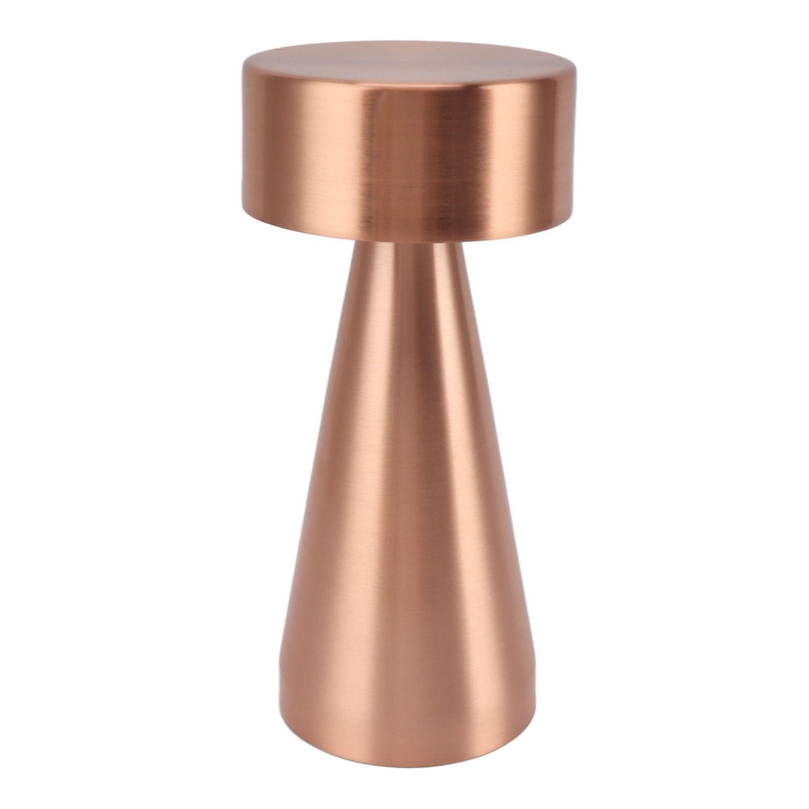 LED Portable Metal Table Lamp with Touch Sensor 3 Color Stepless Dimming Nightstand Desk Lamp Rechargeable Night Light Rose Gold - Image 2