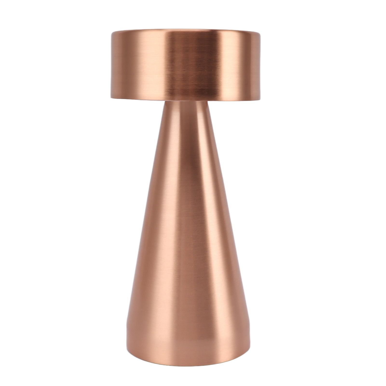 LED Portable Metal Table Lamp with Touch Sensor 3 Color Stepless Dimming Nightstand Desk Lamp Rechargeable Night Light Rose Gold - Image 3
