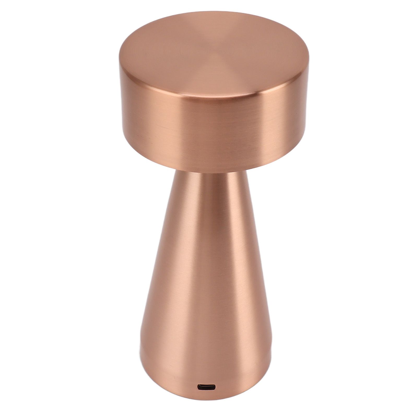 LED Portable Metal Table Lamp with Touch Sensor 3 Color Stepless Dimming Nightstand Desk Lamp Rechargeable Night Light Rose Gold - Image 6