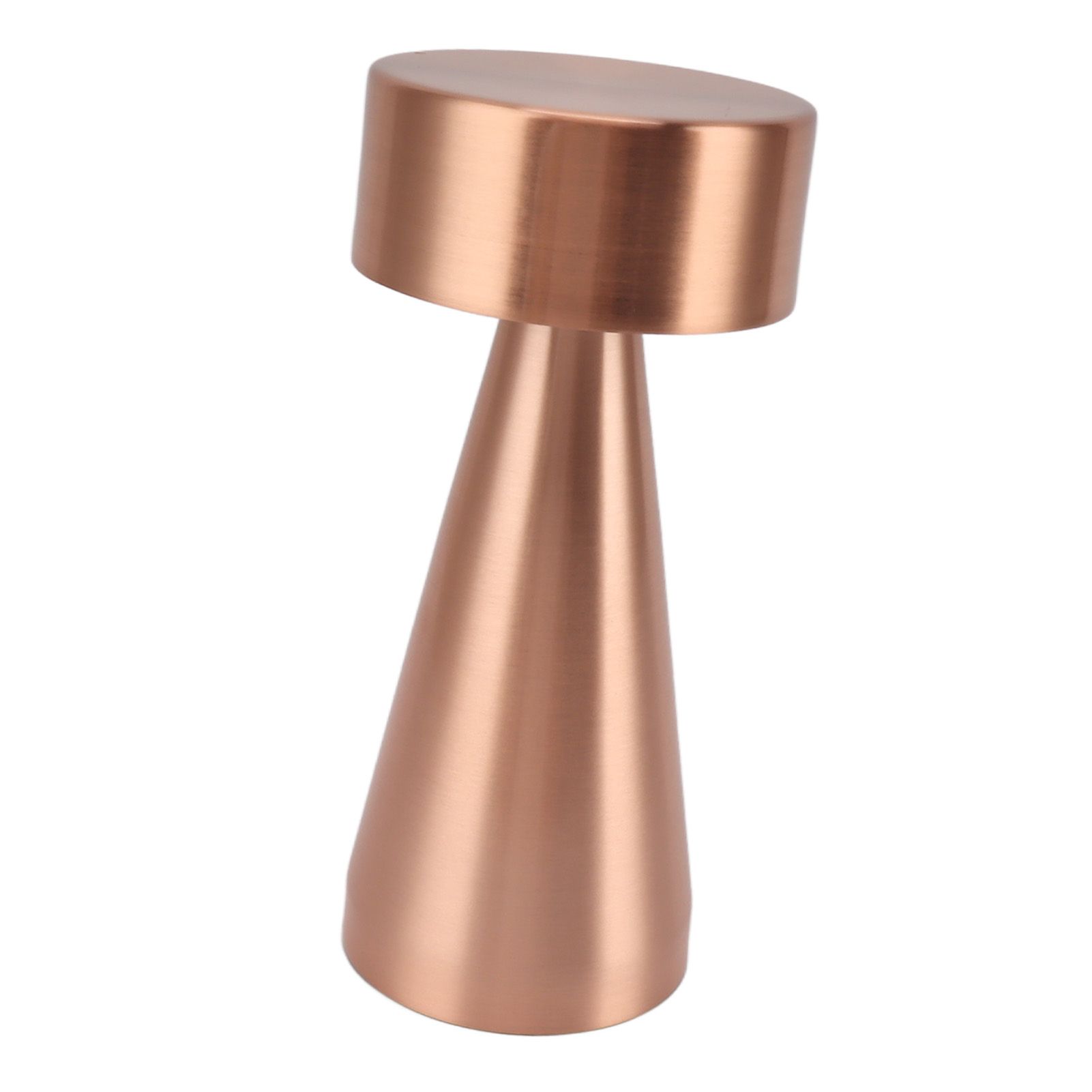 LED Portable Metal Table Lamp with Touch Sensor 3 Color Stepless Dimming Nightstand Desk Lamp Rechargeable Night Light Rose Gold - Image 8