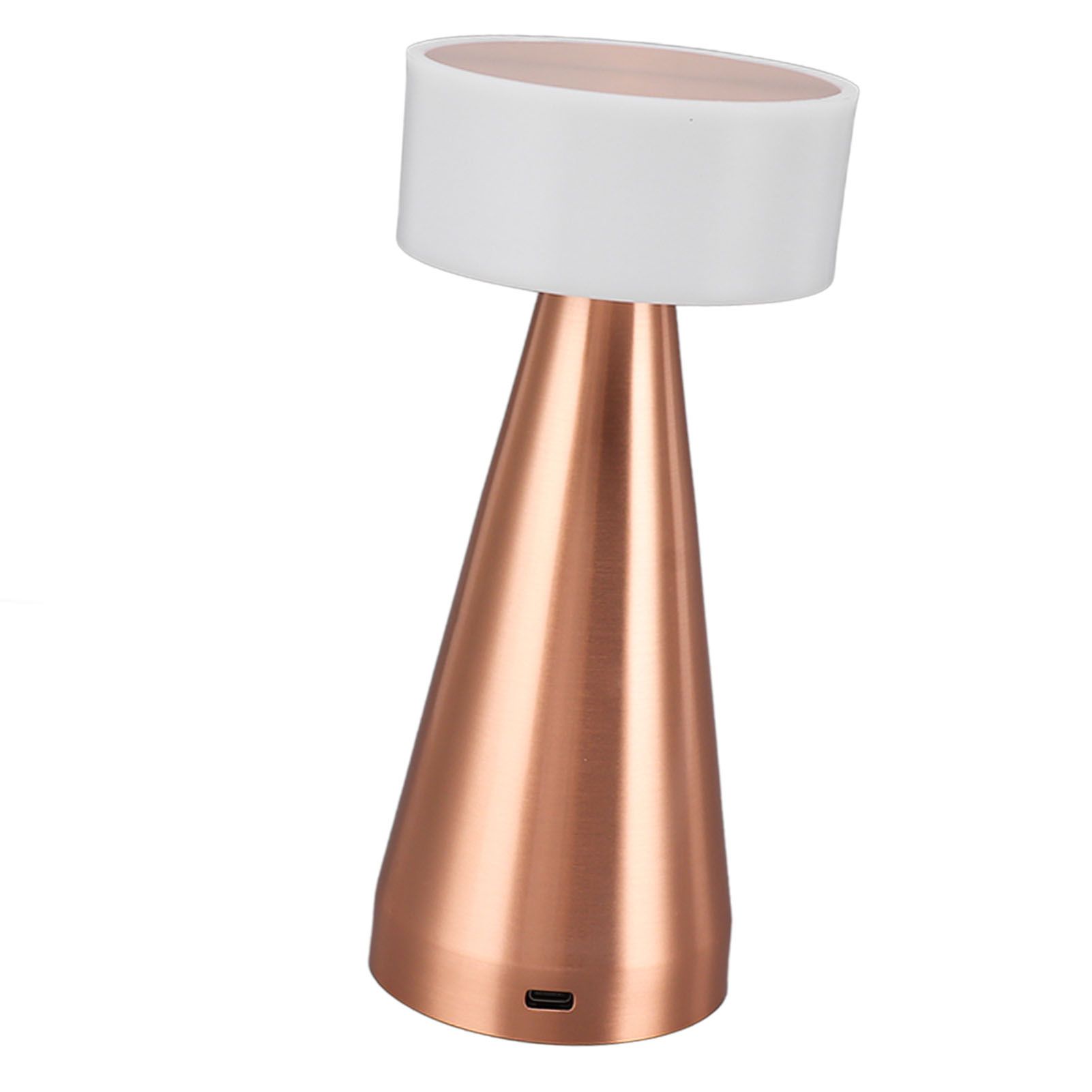 Portable LED Table Lamp 3 Color Temperatures Stepless Dimming 1800mAh Rechargeable Battery Nightstand Lamp Bedside Lamp Rose Gold - Image 2