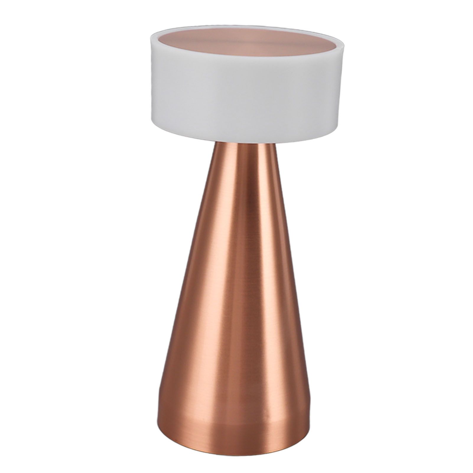 Portable LED Table Lamp 3 Color Temperatures Stepless Dimming 1800mAh Rechargeable Battery Nightstand Lamp Bedside Lamp Rose Gold - Image 5