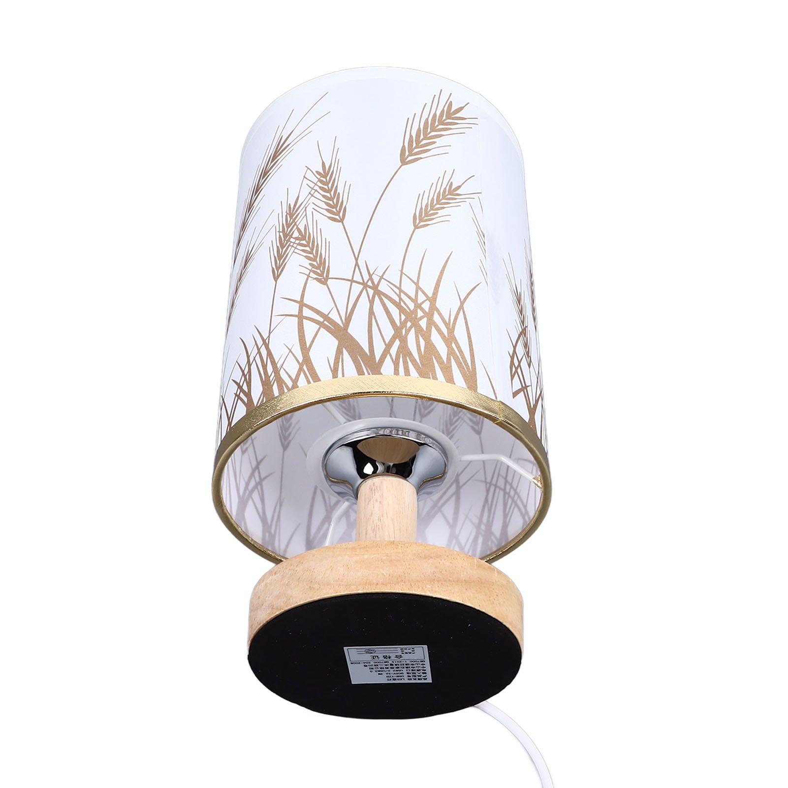 Small Table Lamp for Bedroom Dimmable LED Bedside Lamps Solid Wood USB Night Stand Lamp with Wheat Spike Lampshade Eye Caring - Image 6