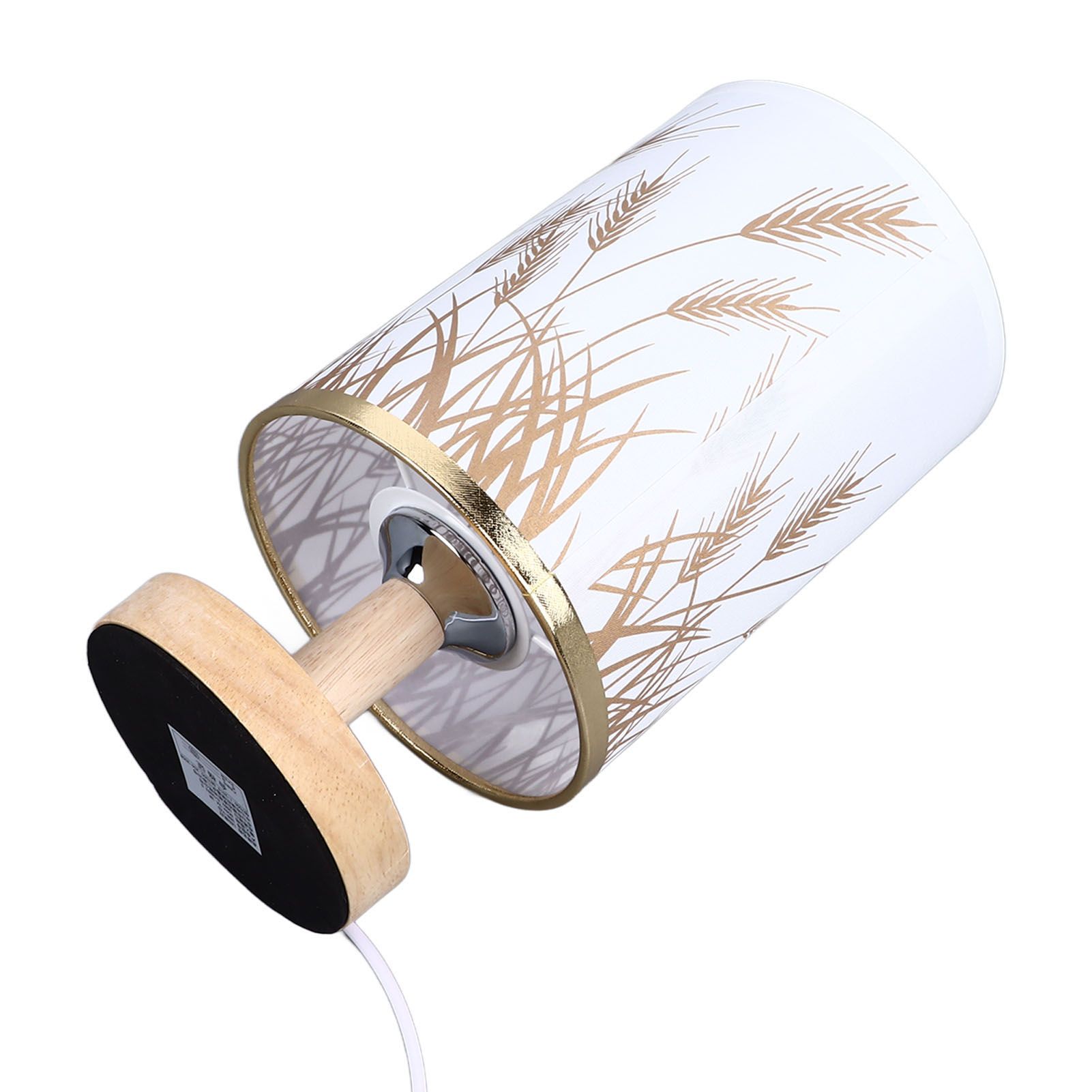 Small Table Lamp for Bedroom Dimmable LED Bedside Lamps Solid Wood USB Night Stand Lamp with Wheat Spike Lampshade Eye Caring - Image 7