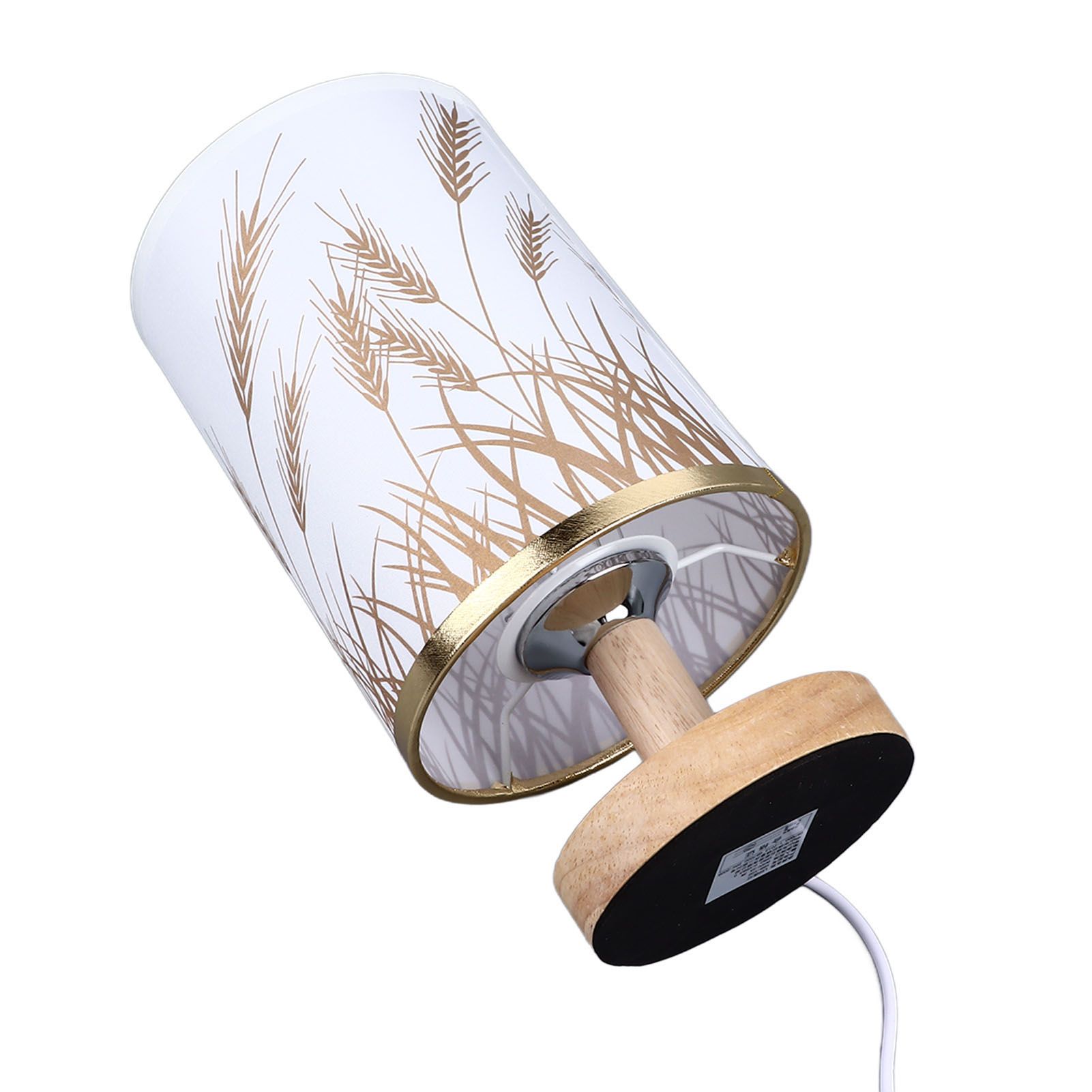 Small Table Lamp for Bedroom Dimmable LED Bedside Lamps Solid Wood USB Night Stand Lamp with Wheat Spike Lampshade Eye Caring - Image 8