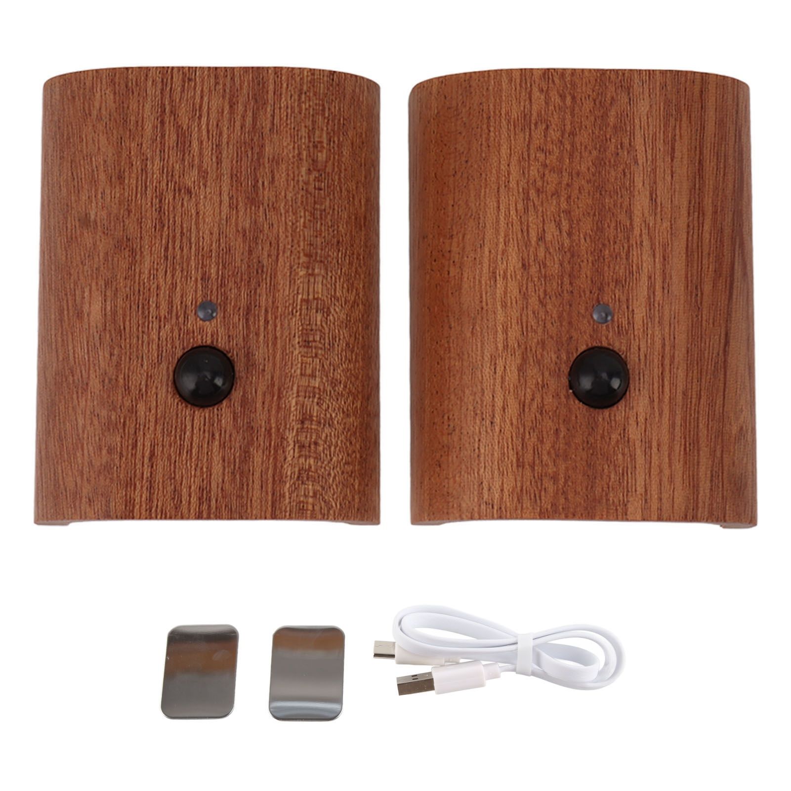 2Pcs Hallway Night Light Intelligent Linkage Wooden Motion Sensor Stairway Night Light USB Rechargeable Magnetic Wall LED Light - Image 1