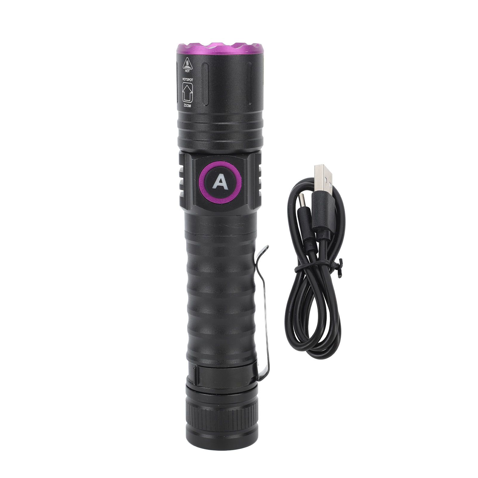 UV 395nm Flashlight USB Rechargeable Portable Handheld UV Flashlight Detection for Dog Urine Pet Stains - Image 1