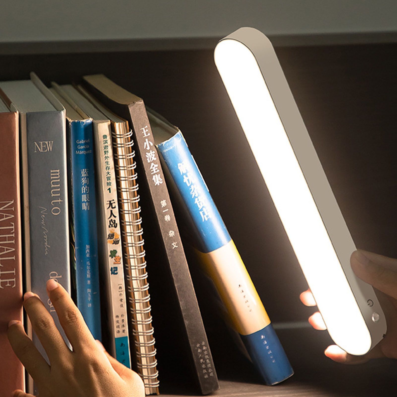 Under Cabinet Light LED Dimmable Magnetic USB Closet Stick On Light Wall Reading Lamp for Bedside Dorm Kitchen Wardrobe Charging Type - Image 4