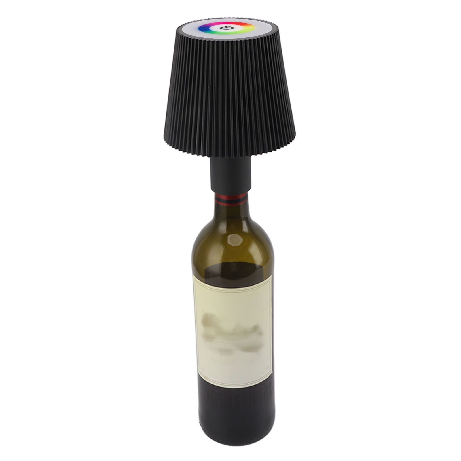 LED Bottle Lamp 4000mAh IP54 Waterproof Touch Control Color Adjustable USB Rechargeable Cordless Wine Bottle Lamp Night Light Black - Image 8