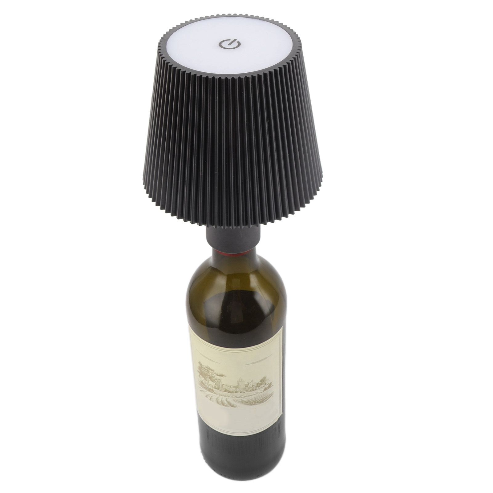Wine Bottle LED Lamp Cordless Waterproof Table Lamp 2000mAh Rechargeable Night Light for Outdoors Bars Restaurant Black - Image 7