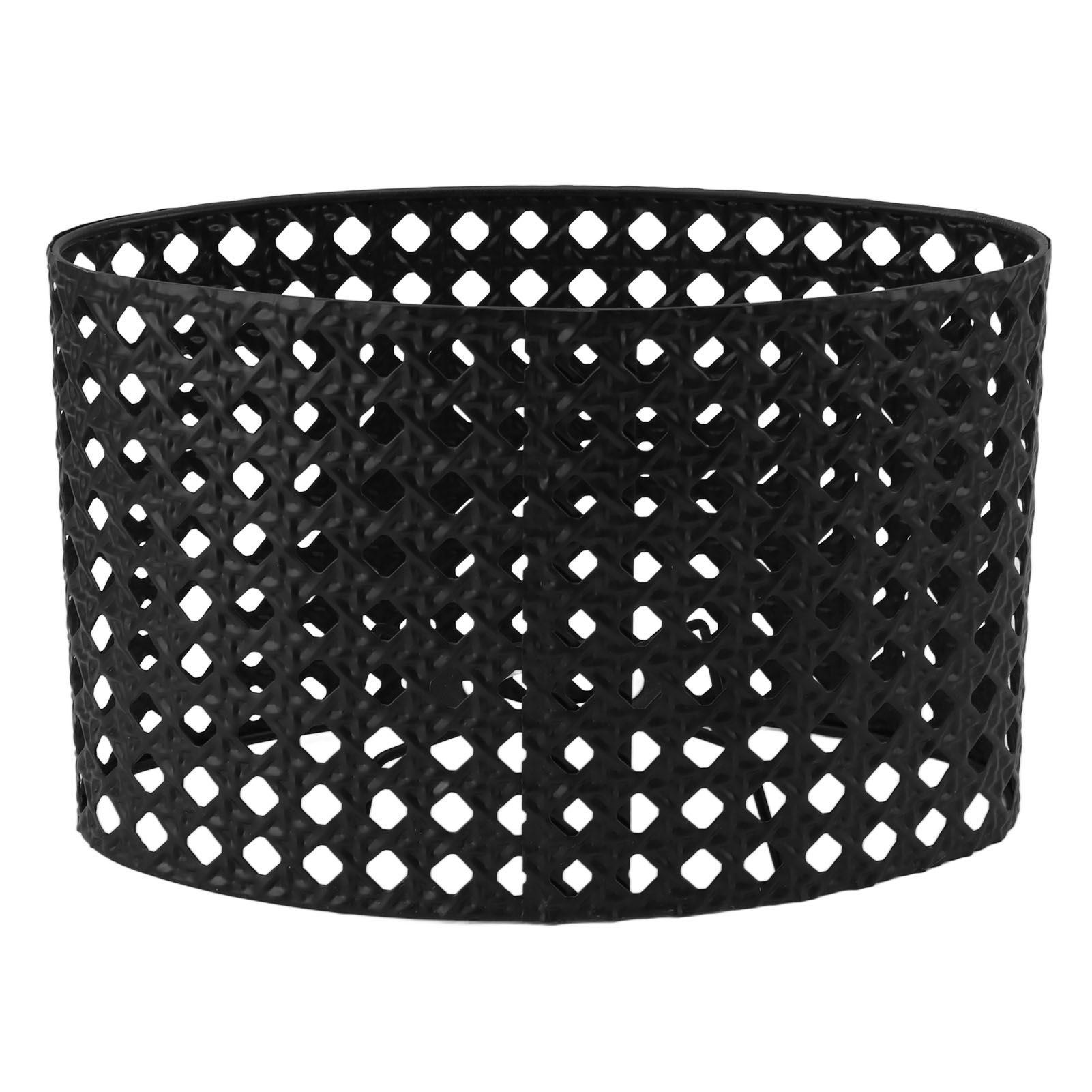 Iron Hollow Oval Lampshade Metal Engraving Hollow Lampshade Compatible for E27 E14 Caliber Lampholders Black - Image 1