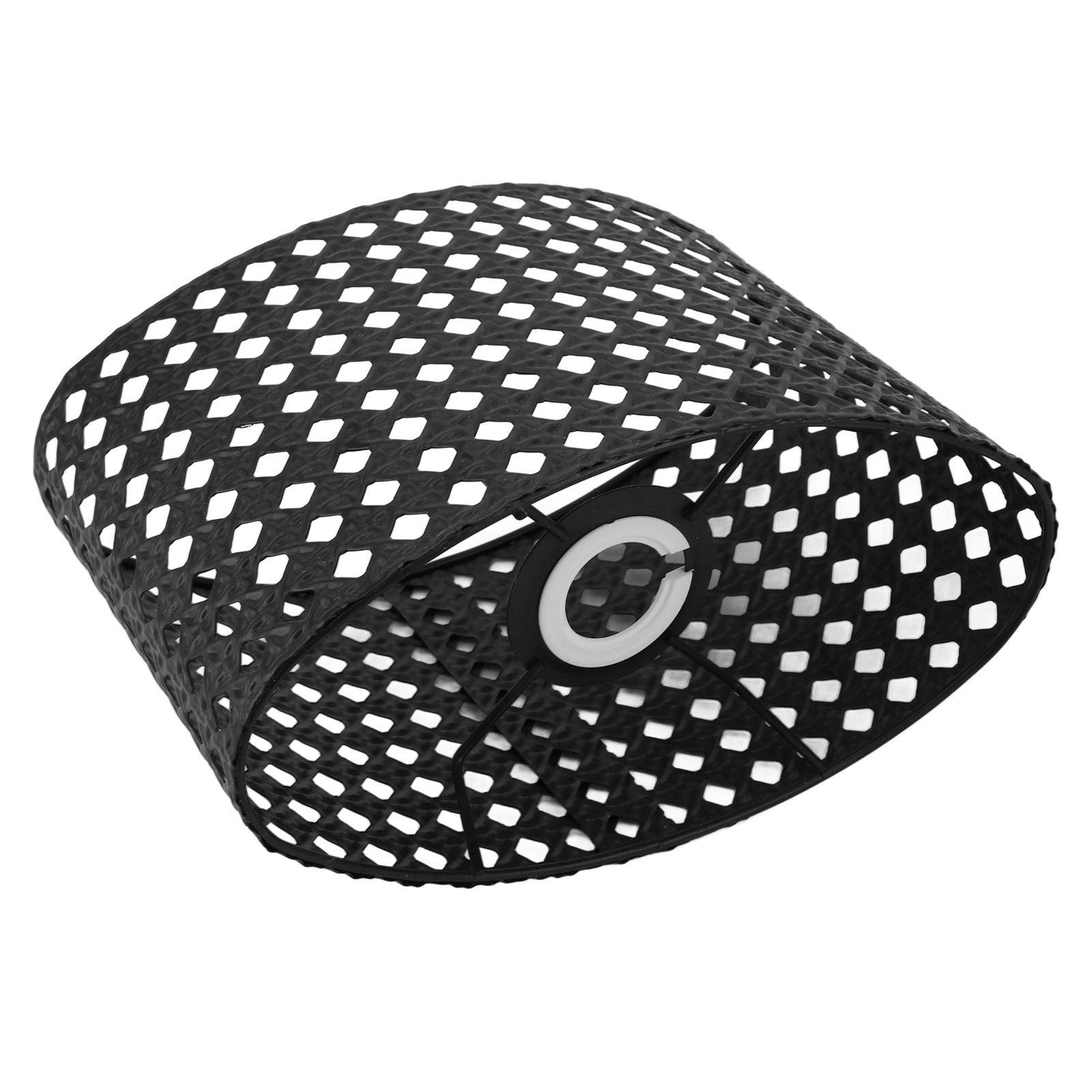 Iron Hollow Oval Lampshade Metal Engraving Hollow Lampshade Compatible for E27 E14 Caliber Lampholders Black - Image 4