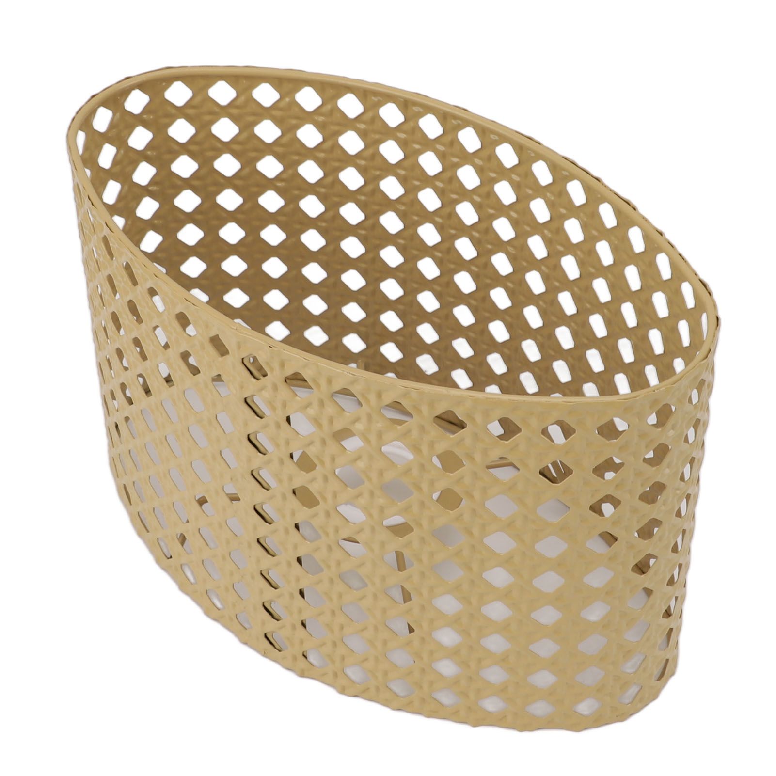 Iron Hollow Oval Lampshade Metal Engraving Hollow Lampshade Compatible for E27 E14 Caliber Lampholders Yellow - Image 4