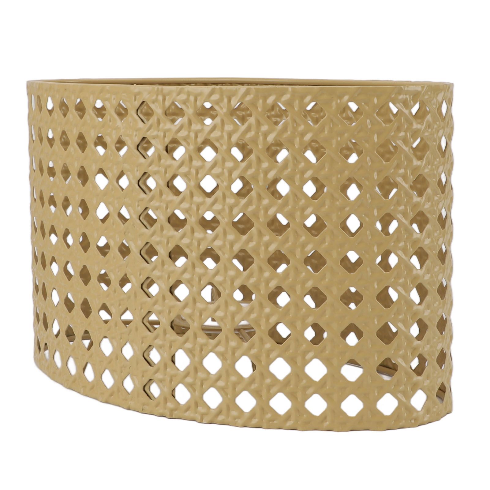 Iron Hollow Oval Lampshade Metal Engraving Hollow Lampshade Compatible for E27 E14 Caliber Lampholders Yellow - Image 7