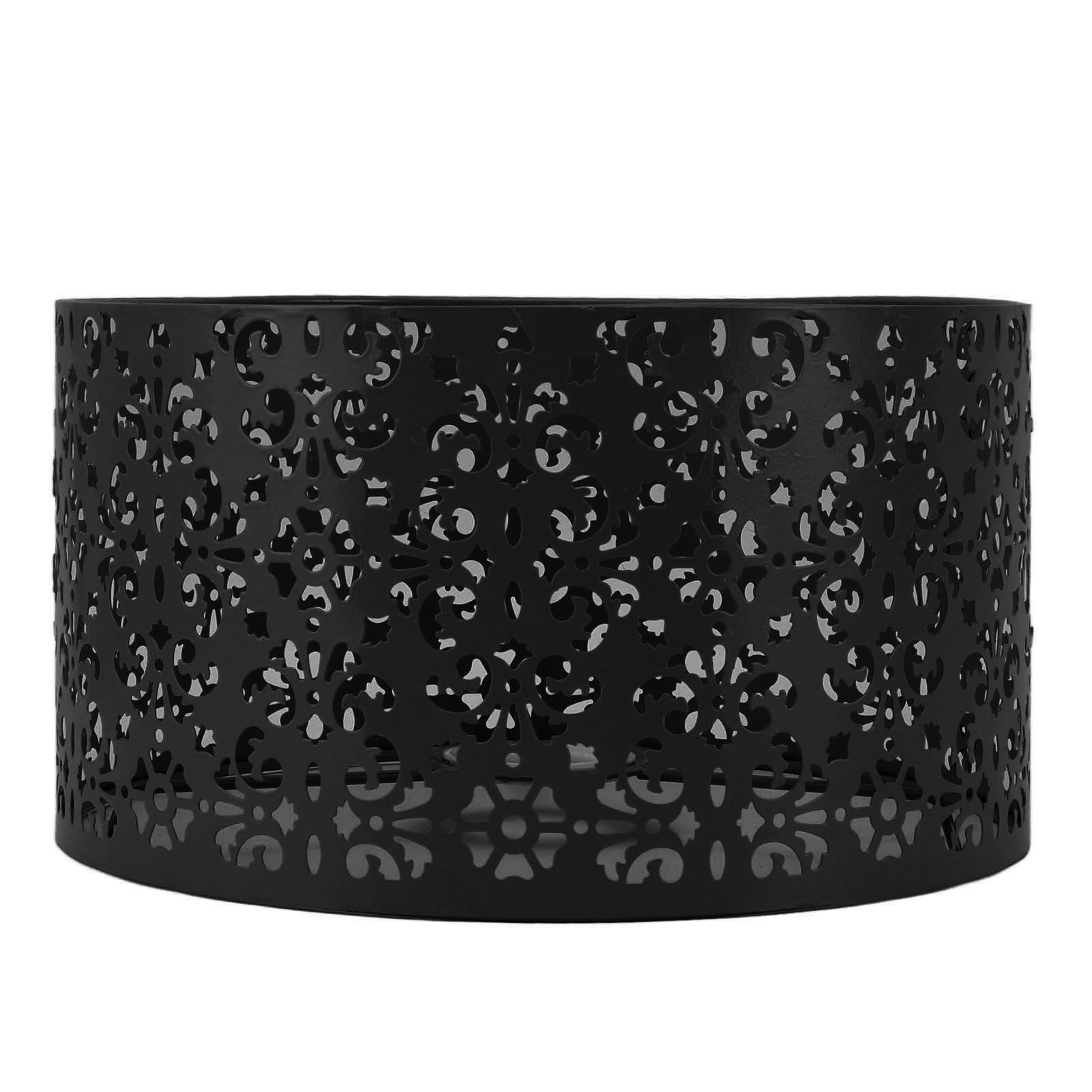 Desk Lampshade Hollow Out Iron Exquisite Decorative Lamp Shade for E27 E14 Floor Lamps Chandeliers Black - Image 1