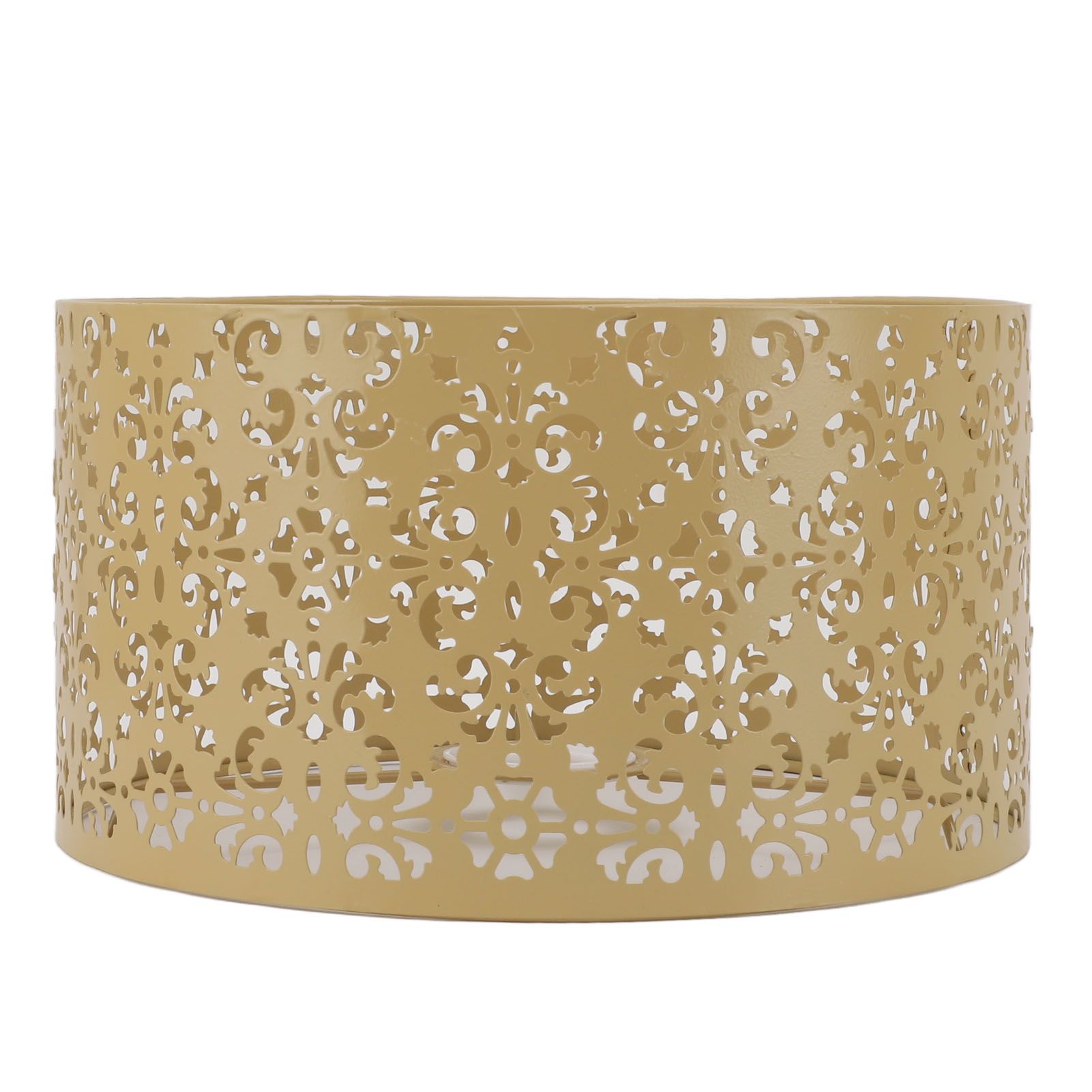 Desk Lampshade Hollow Out Iron Exquisite Decorative Lamp Shade for E27 E14 Floor Lamps Chandeliers Yellow - Image 1