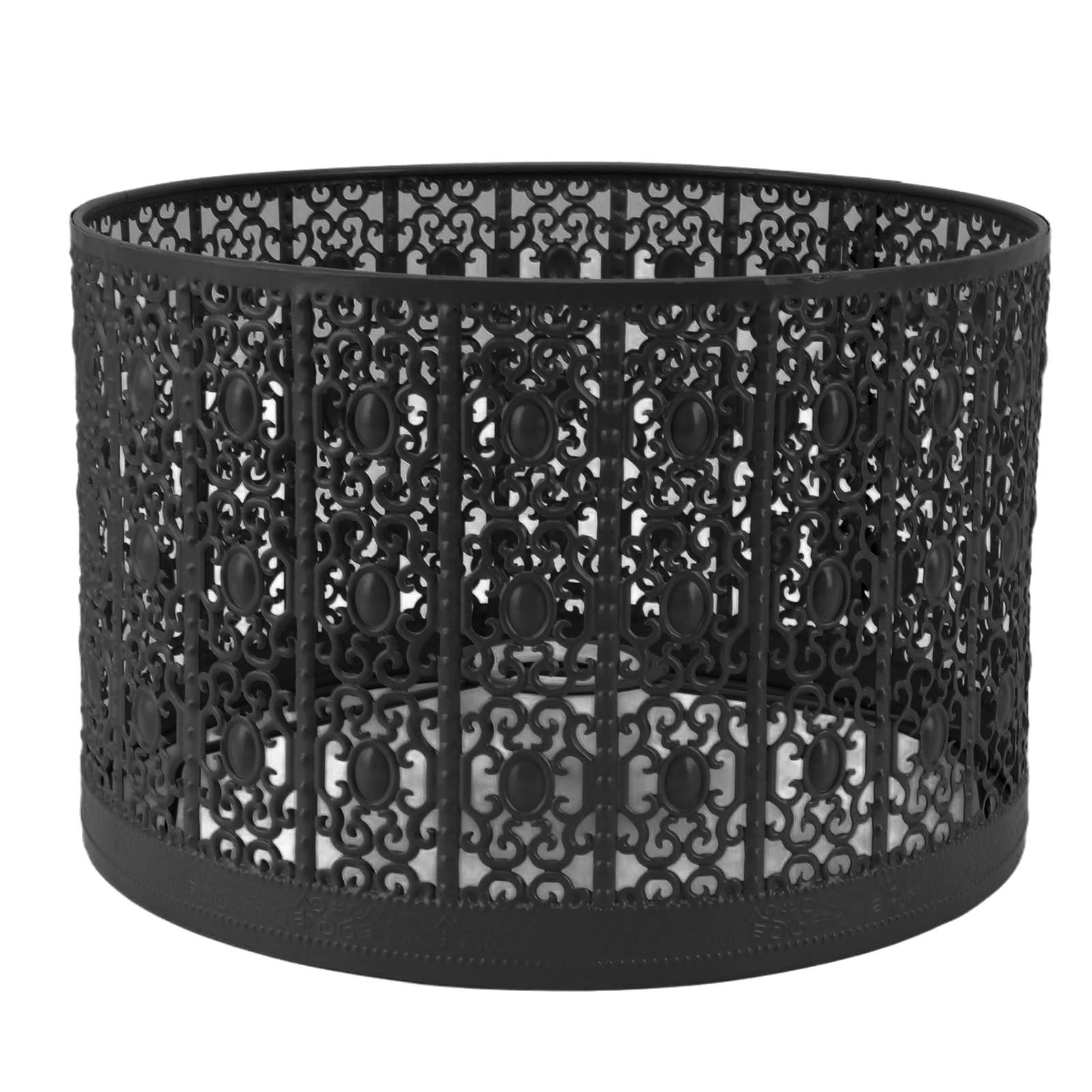 Lamp Shade Hollow Out Metal E27 E14 Clip On Easy Installation Durable Lamp Cover for Table Bedroom Living Room Home Black - Image 1