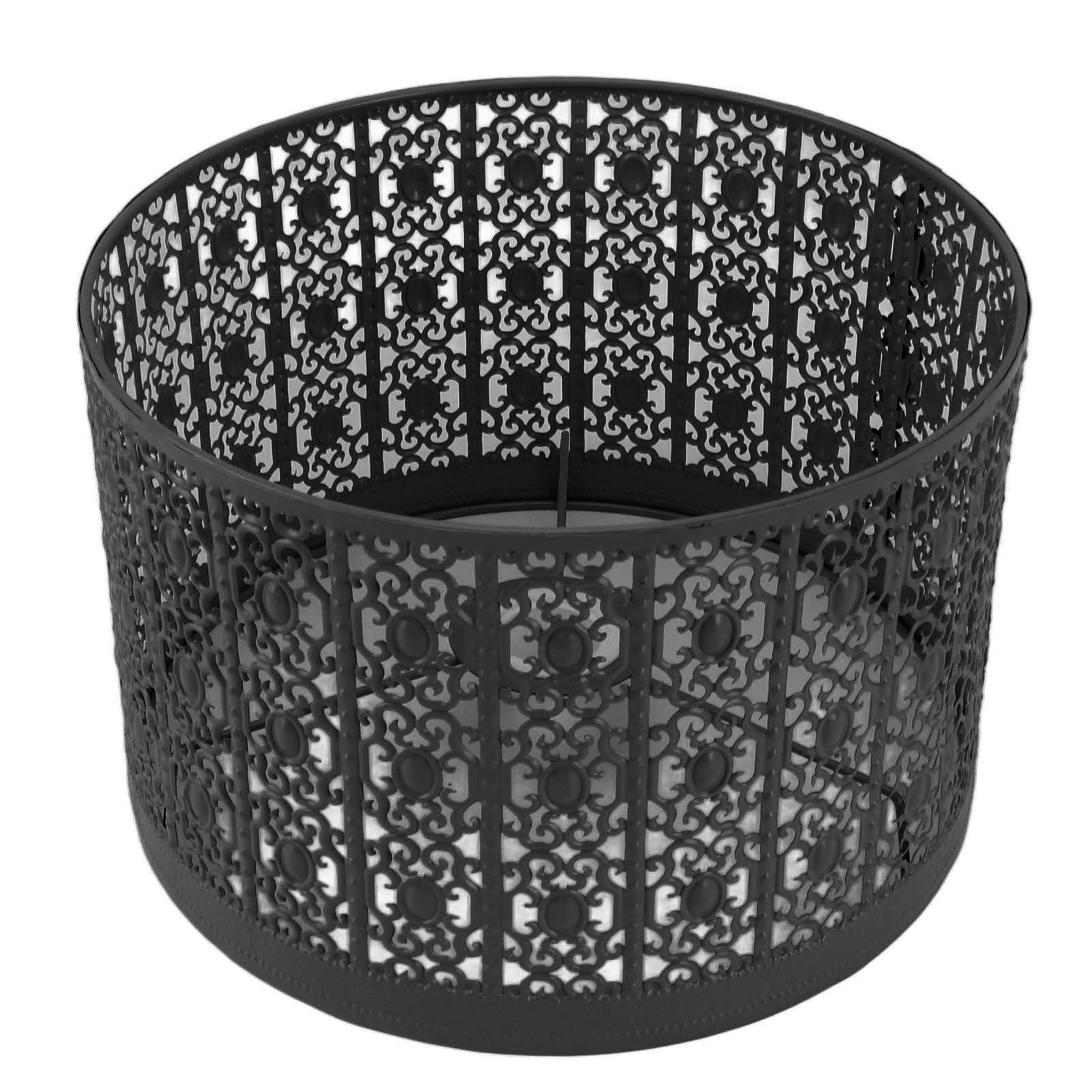 Lamp Shade Hollow Out Metal E27 E14 Clip On Easy Installation Durable Lamp Cover for Table Bedroom Living Room Home Black - Image 2