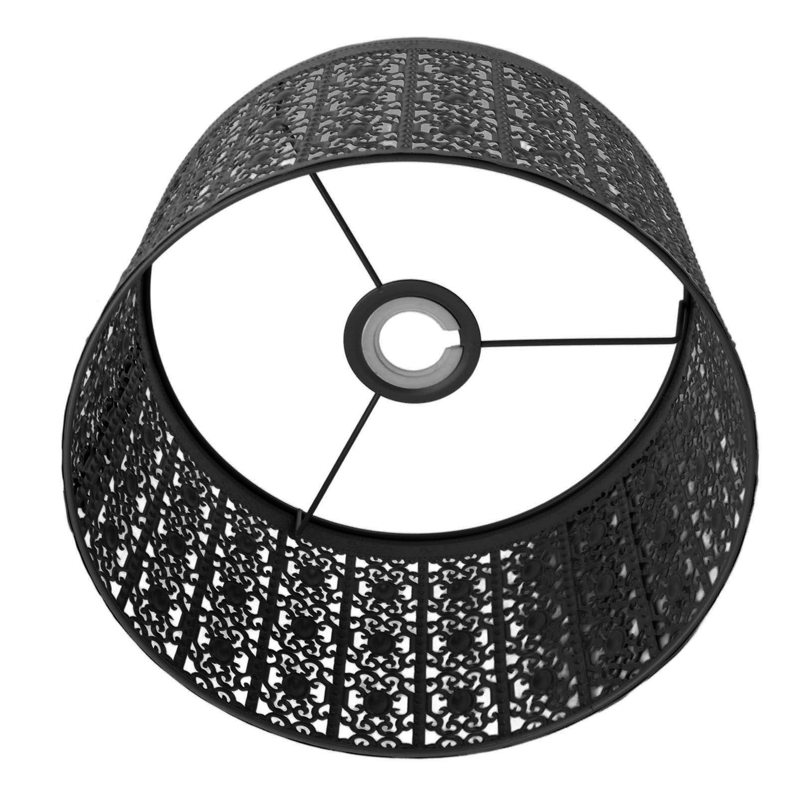 Lamp Shade Hollow Out Metal E27 E14 Clip On Easy Installation Durable Lamp Cover for Table Bedroom Living Room Home Black - Image 7