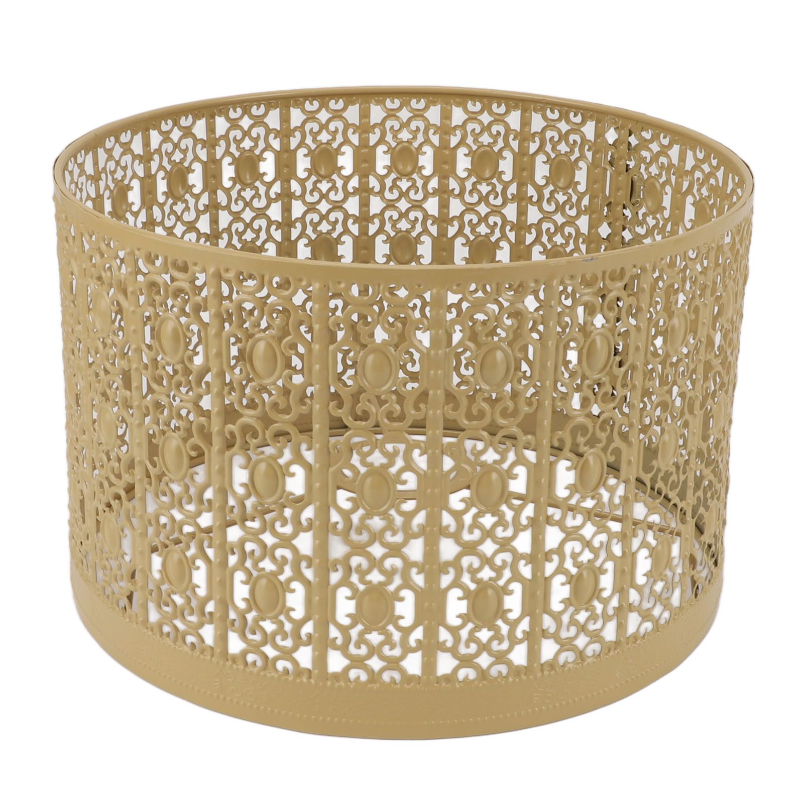 Lamp Shade Hollow Out Metal E27 E14 Clip On Easy Installation Durable Lamp Cover for Table Bedroom Living Room Home Yellow - Image 1