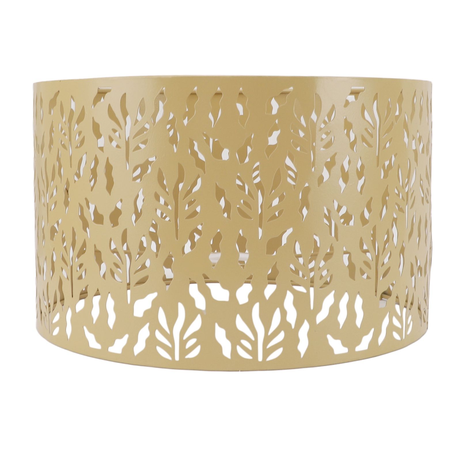 Metal Lamp Shades Hollow Carved Lampshade Modern Style Hollow Lampshade Compatible with E27 E14 Lamp Holder Water Grass Leaf Yellow - Image 1
