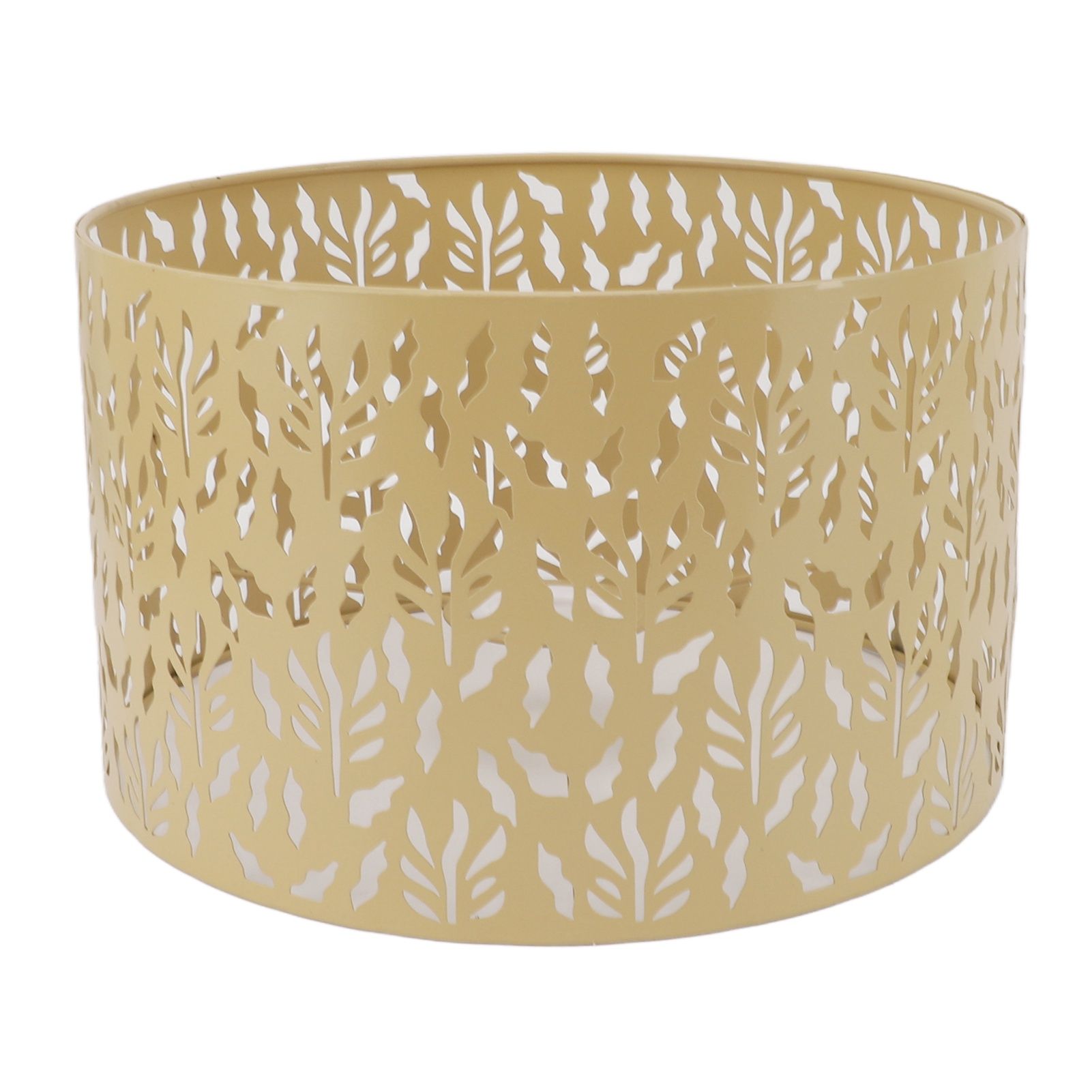 Metal Lamp Shades Hollow Carved Lampshade Modern Style Hollow Lampshade Compatible with E27 E14 Lamp Holder Water Grass Leaf Yellow - Image 2