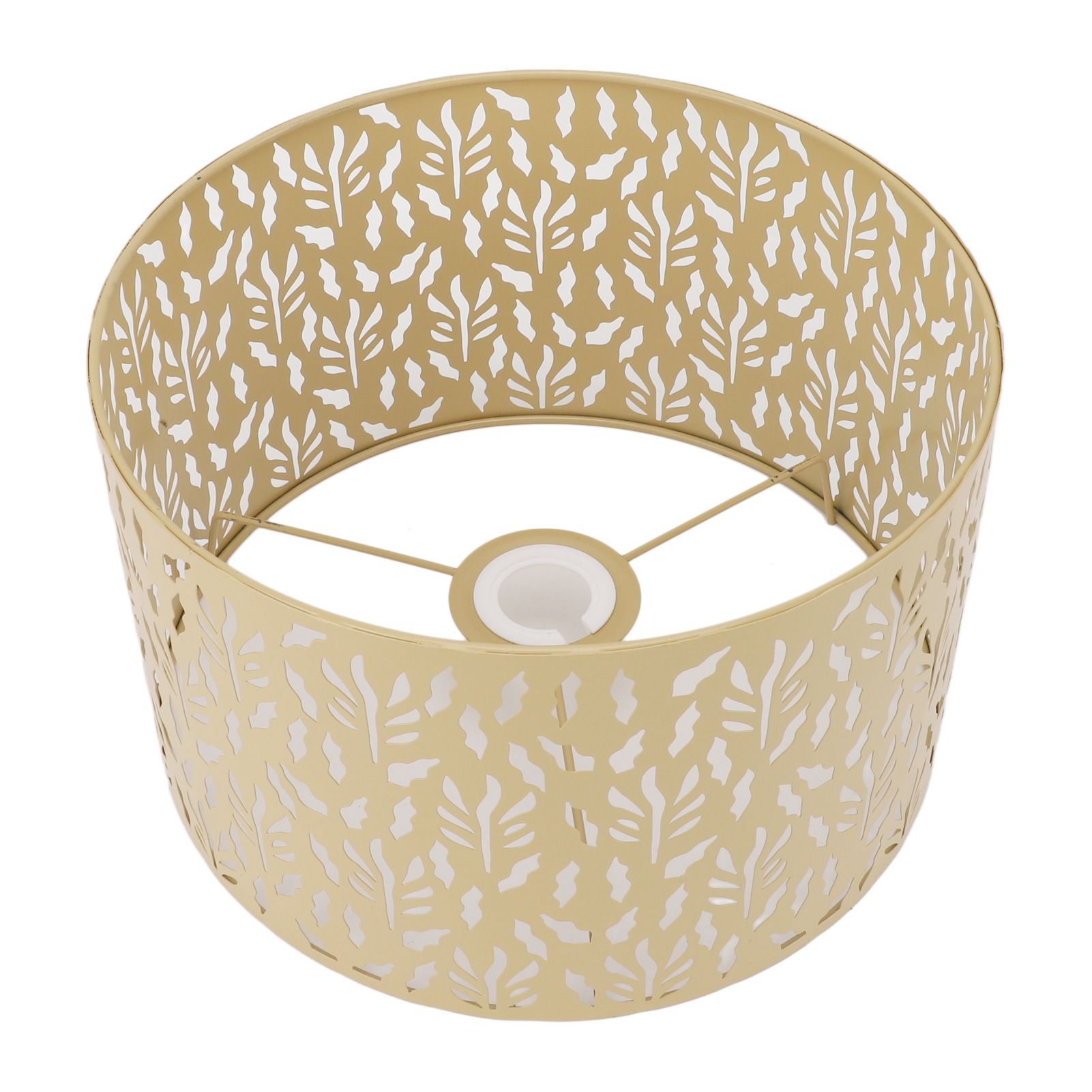 Metal Lamp Shades Hollow Carved Lampshade Modern Style Hollow Lampshade Compatible with E27 E14 Lamp Holder Water Grass Leaf Yellow - Image 4