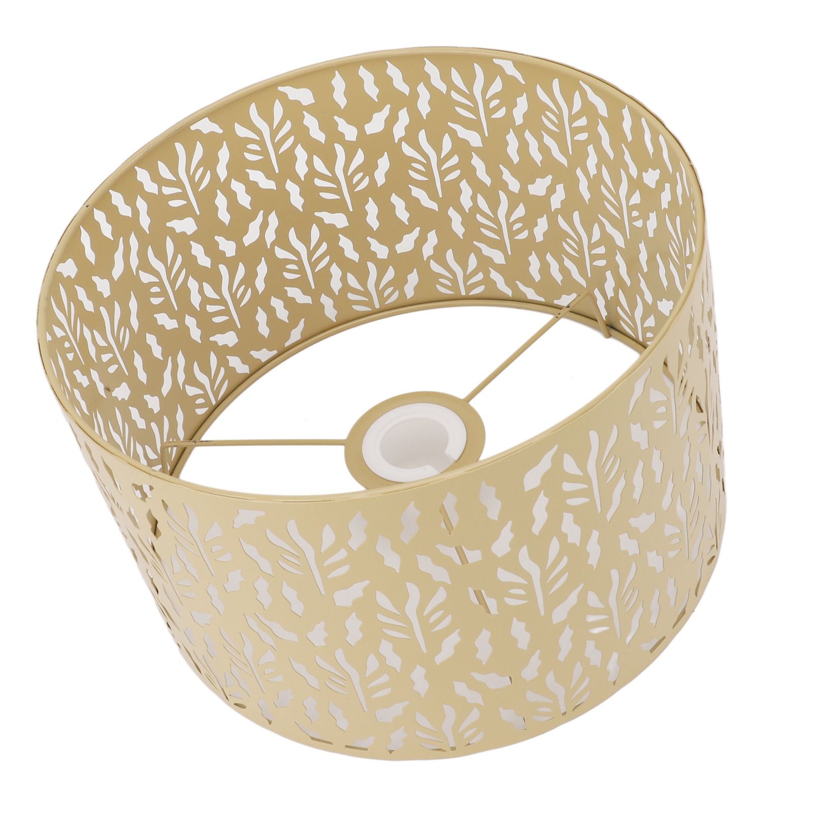 Metal Lamp Shades Hollow Carved Lampshade Modern Style Hollow Lampshade Compatible with E27 E14 Lamp Holder Water Grass Leaf Yellow - Image 6