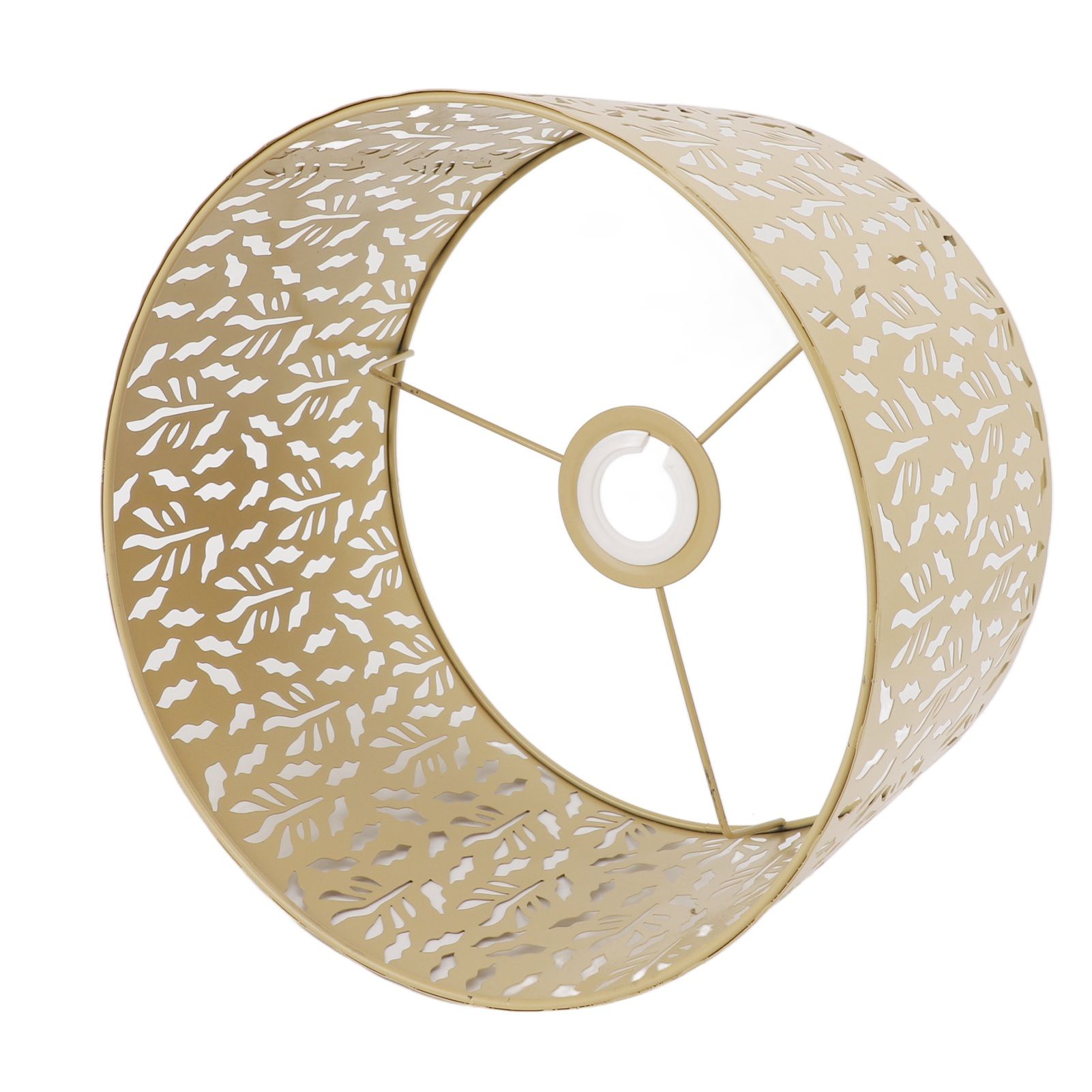 Metal Lamp Shades Hollow Carved Lampshade Modern Style Hollow Lampshade Compatible with E27 E14 Lamp Holder Water Grass Leaf Yellow - Image 7