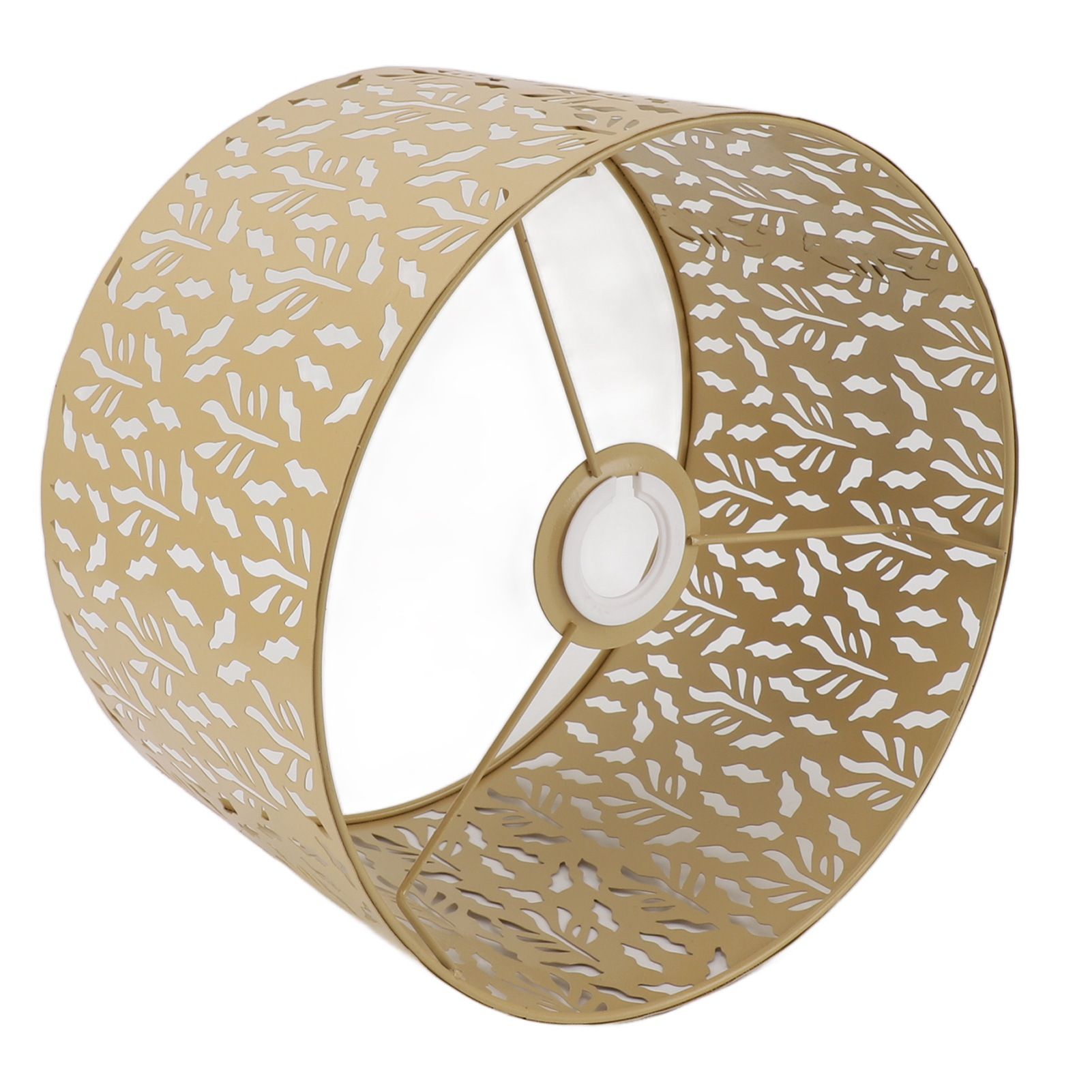 Metal Lamp Shades Hollow Carved Lampshade Modern Style Hollow Lampshade Compatible with E27 E14 Lamp Holder Water Grass Leaf Yellow - Image 8