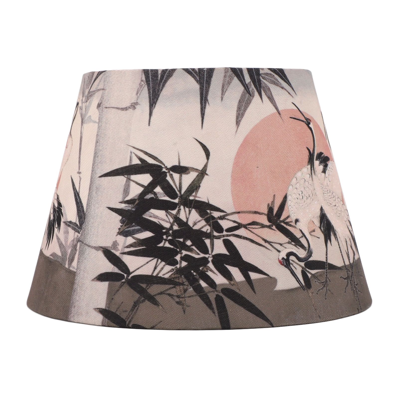 Chinese Style Lamp Shade Cloth E27 E14 Red Crowned Crane Decorative Drum Lamp Shade for Table Floor Lamp Hanging Light - Image 3