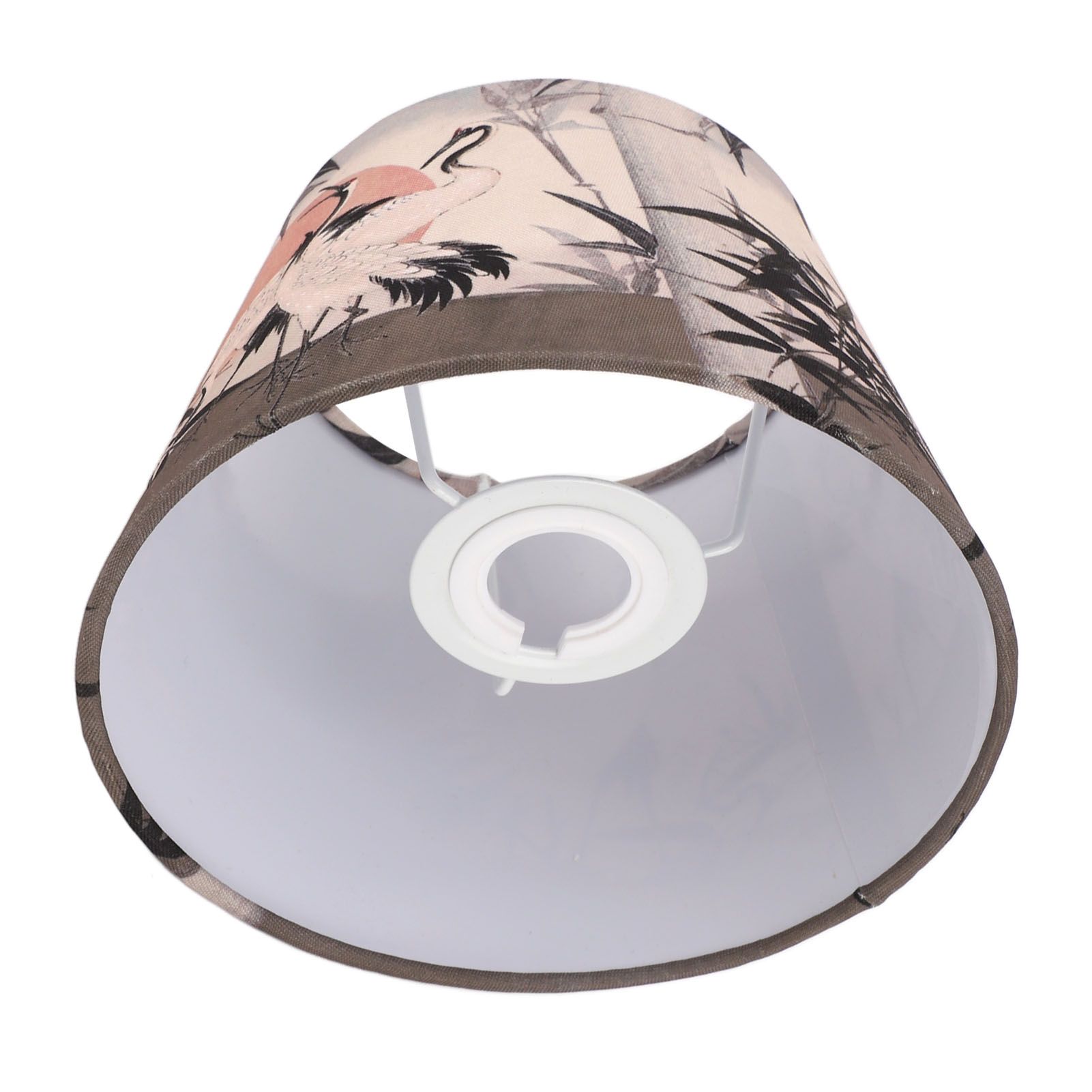 Chinese Style Lamp Shade Cloth E27 E14 Red Crowned Crane Decorative Drum Lamp Shade for Table Floor Lamp Hanging Light - Image 7