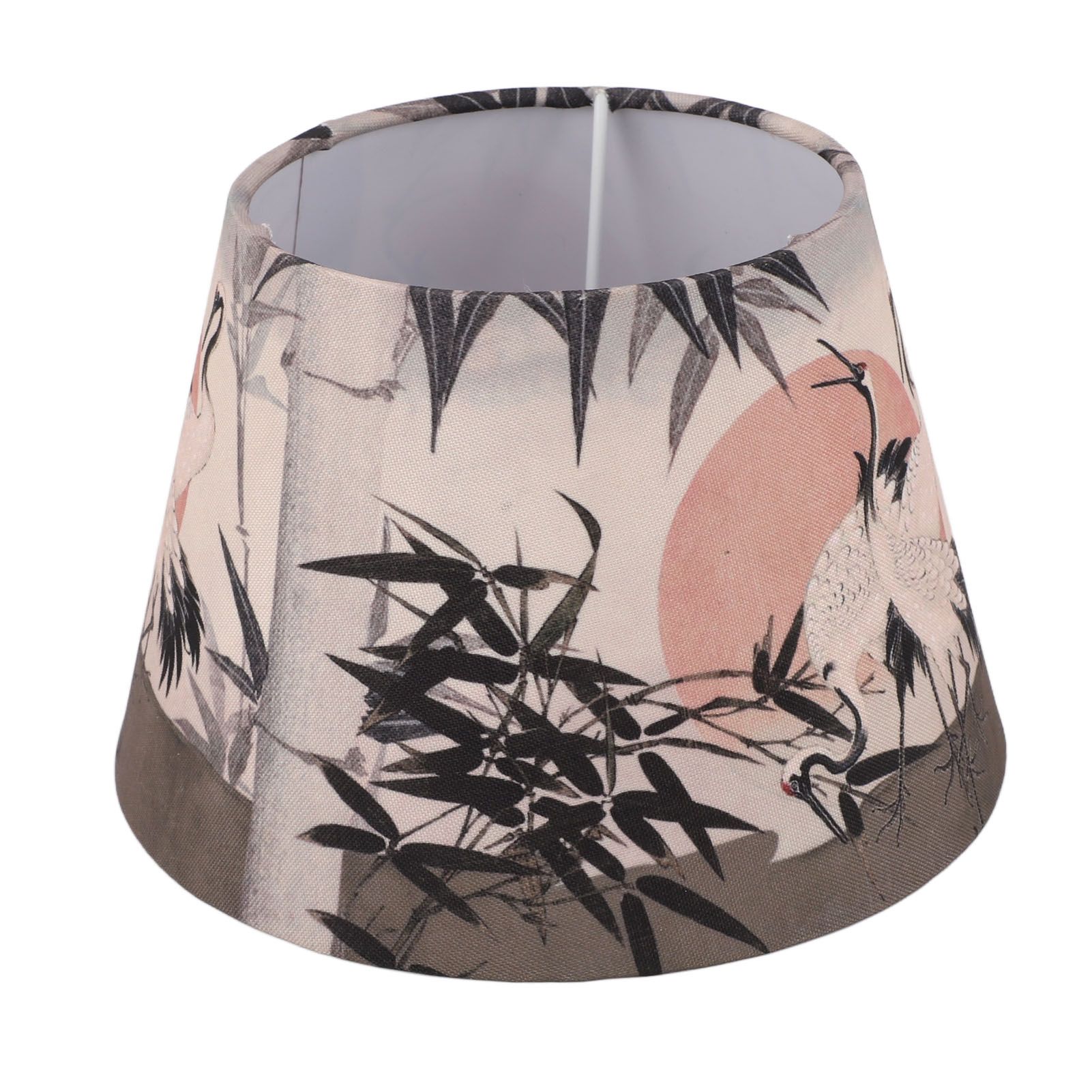 Chinese Style Lamp Shade Cloth E27 E14 Red Crowned Crane Decorative Drum Lamp Shade for Table Floor Lamp Hanging Light - Image 8