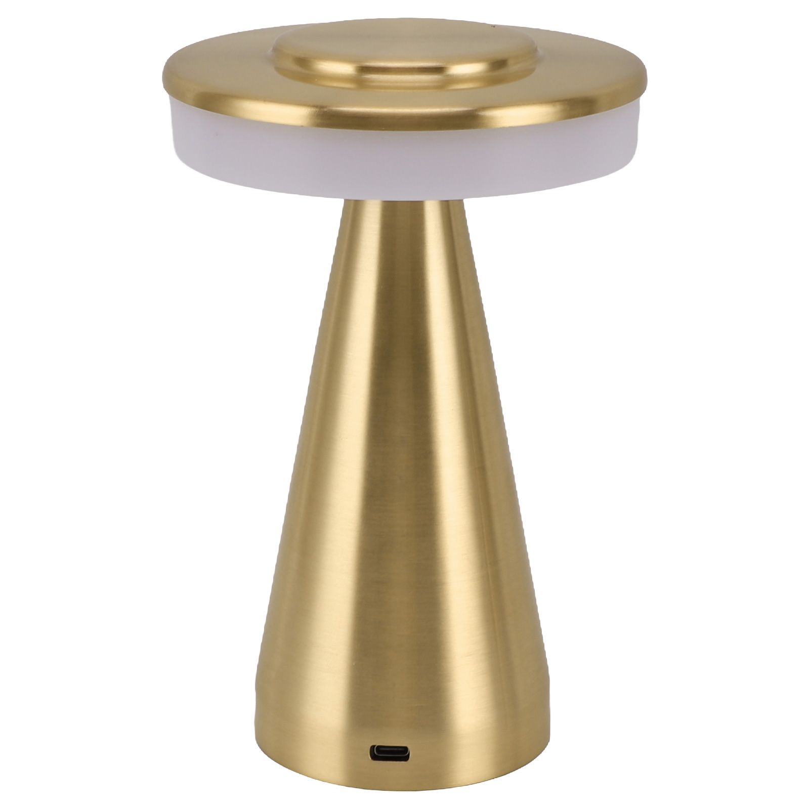 Portable LED Bedside Night Light 3 Color Temperature top Touch control Rechargeable Battery Bedside Lamp Gold - Image 5