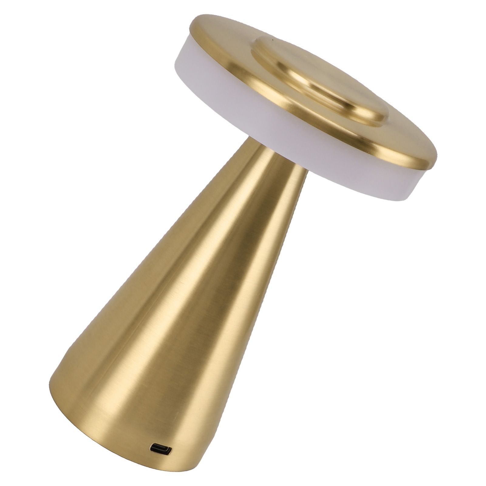 Portable LED Bedside Night Light 3 Color Temperature top Touch control Rechargeable Battery Bedside Lamp Gold - Image 8
