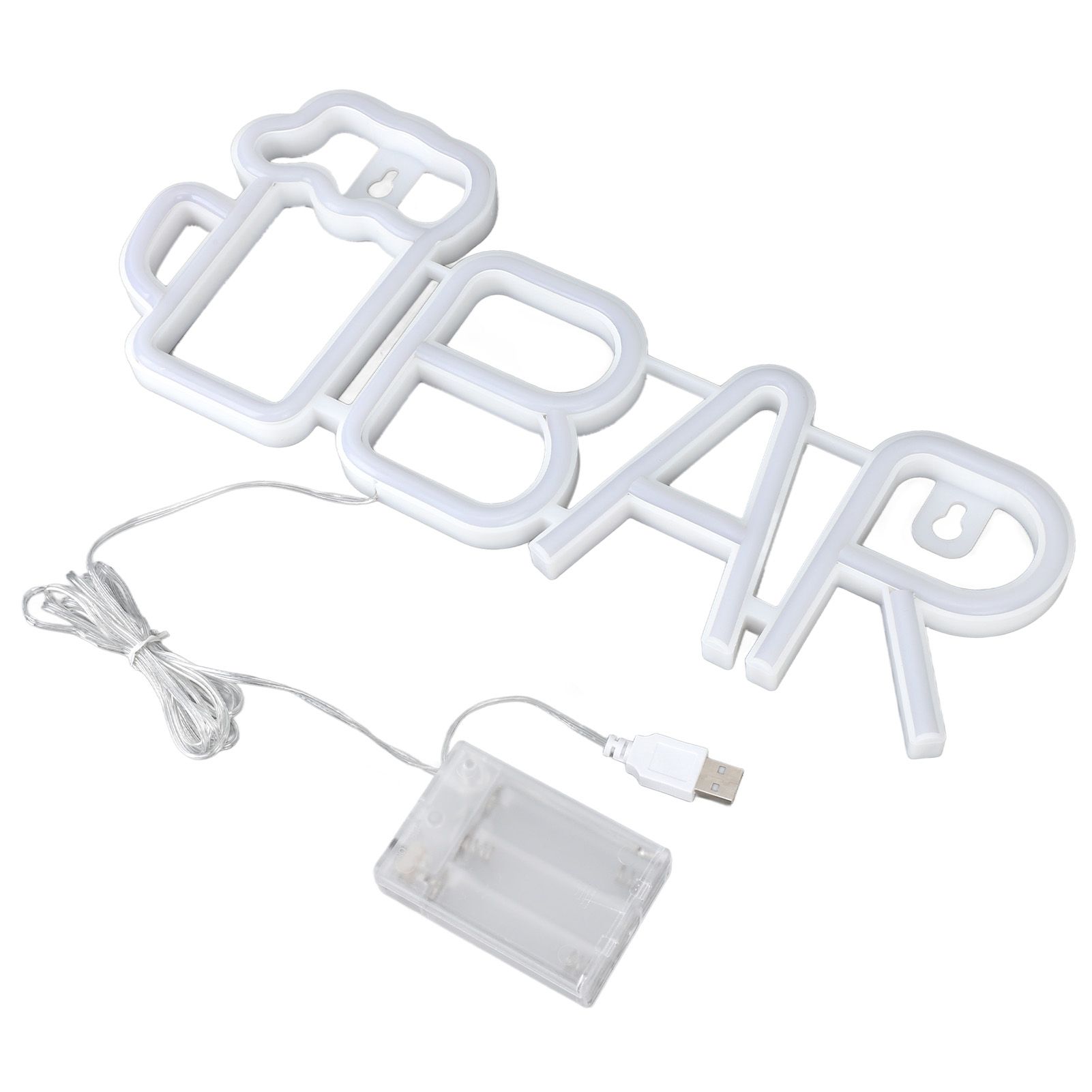 LED Neon Sign BAR Shape Design USB Or Battery Powered High Safety Widely Used Bar Neon Light for Bedroom Party Backyard Red BAR - Image 2