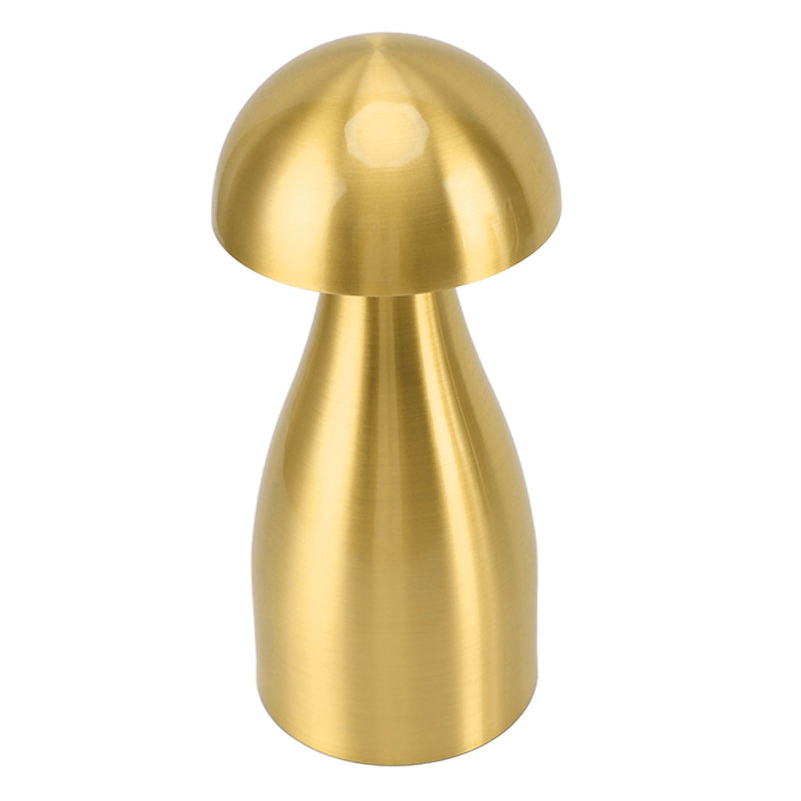 Metal Mushroom Table Lamp Dimmable Mushroom Decor Night Light Cordless Rechargeable Bedside Lamp for Children Nursing Bar Golden - Image 5