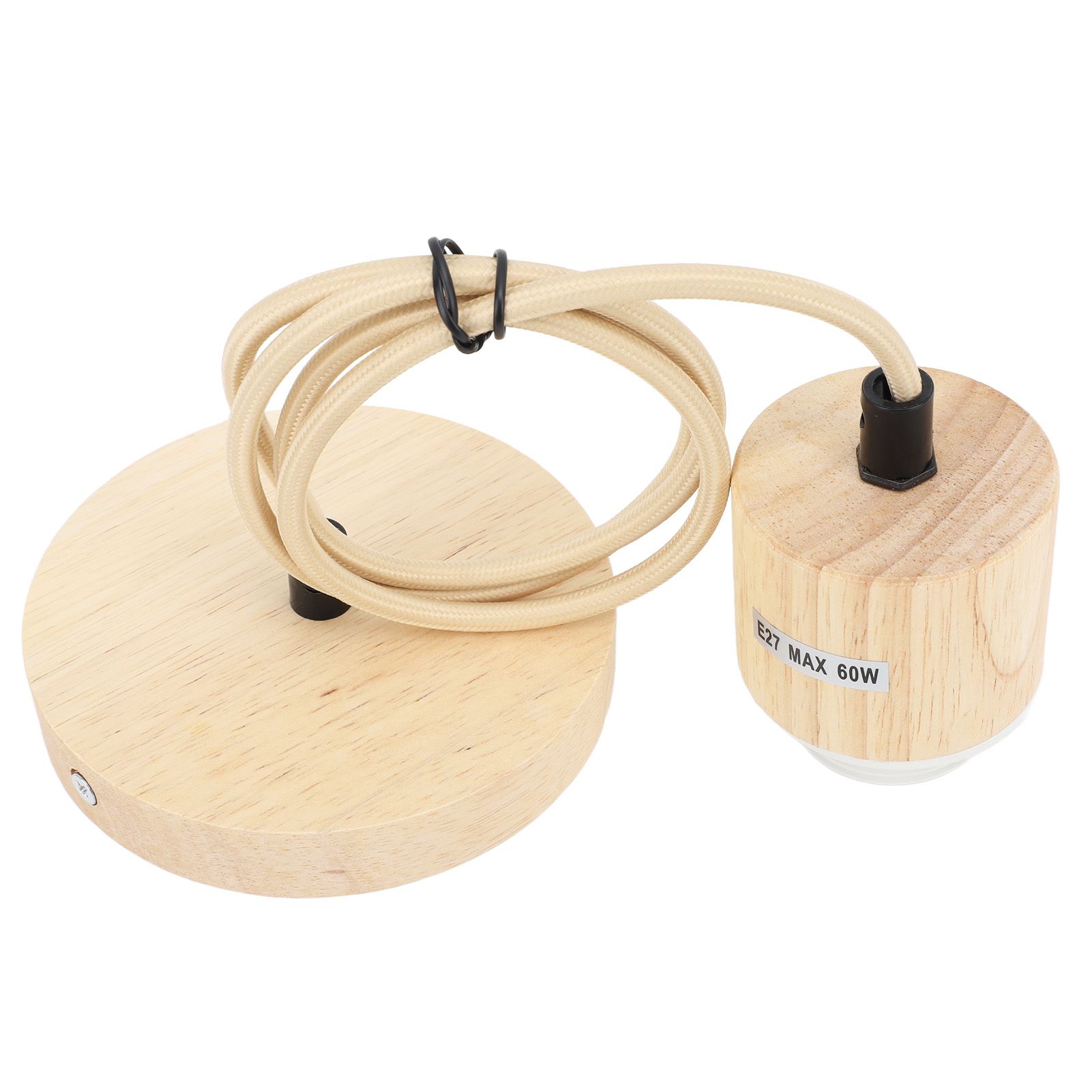 E27 Wooden Pendant Light Bulb Holder Vintage Lighting Accessory Wooden Ceiling Pendant Light Base Socket 220V - Image 8