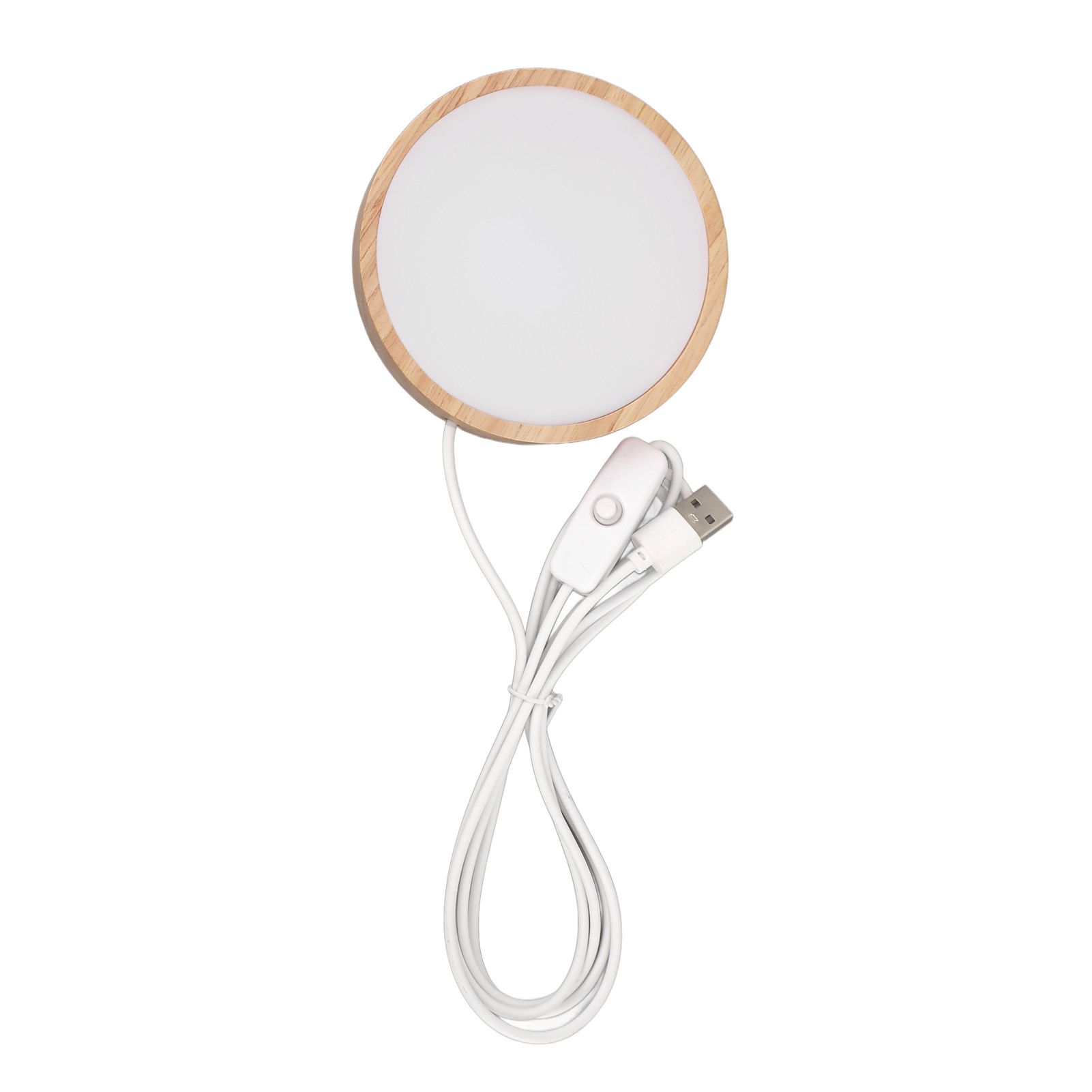 LED Lights Display Base RGB Round Wooden Lighted Base Stand LED Display Stand for Acrylic Glass Resin Art Color Light - Image 4