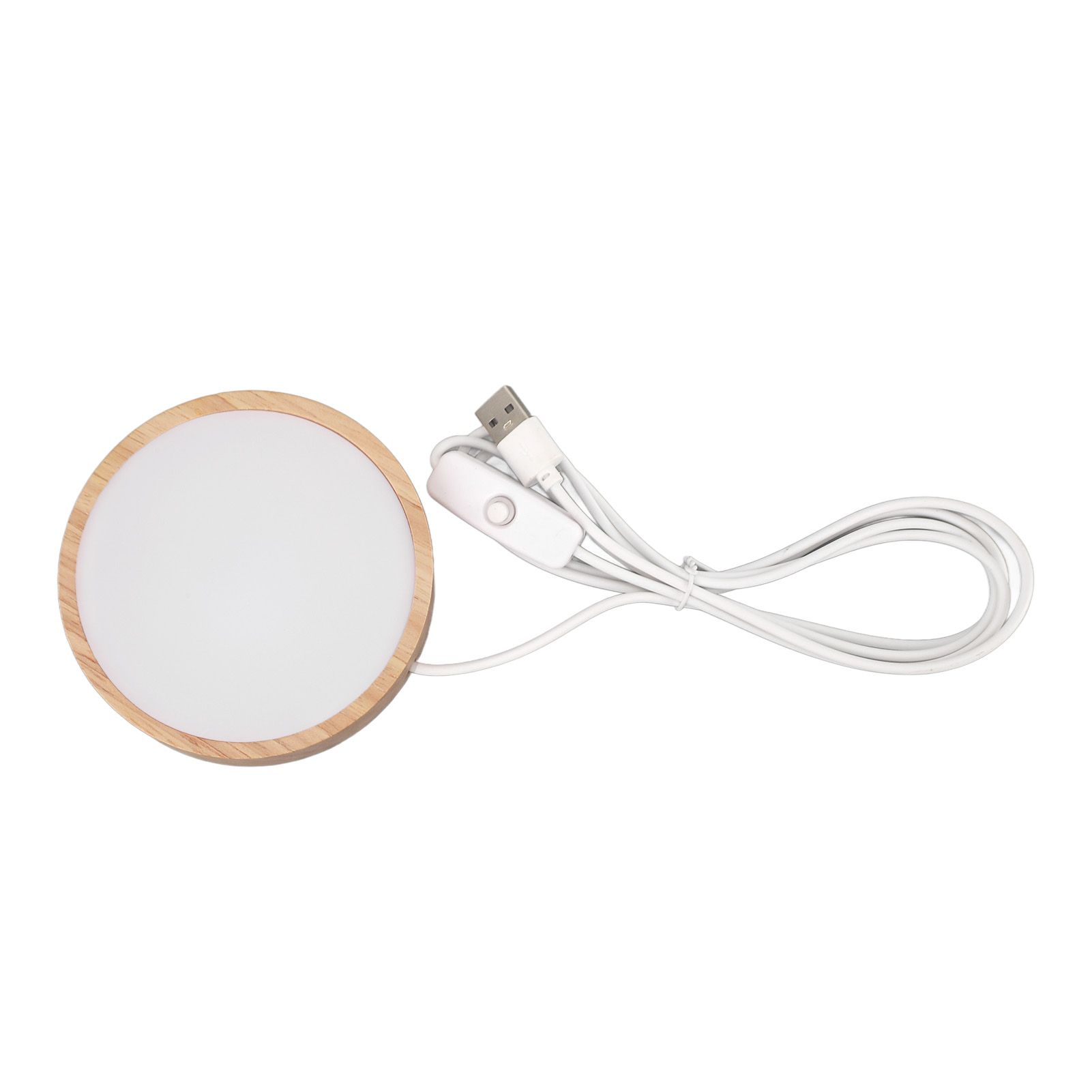 LED Lights Display Base RGB Round Wooden Lighted Base Stand LED Display Stand for Acrylic Glass Resin Art Color Light - Image 5
