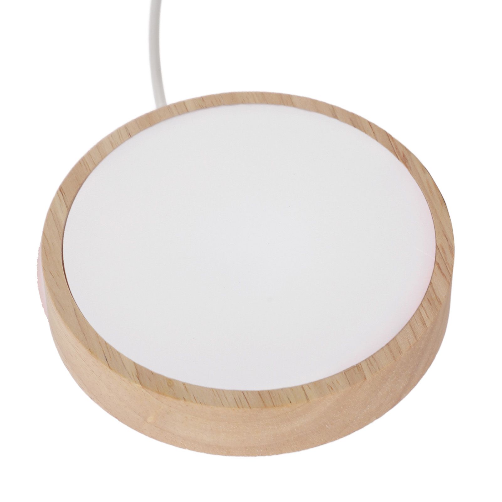 LED Lights Display Base RGB Round Wooden Lighted Base Stand LED Display Stand for Acrylic Glass Resin Art Color Light - Image 6
