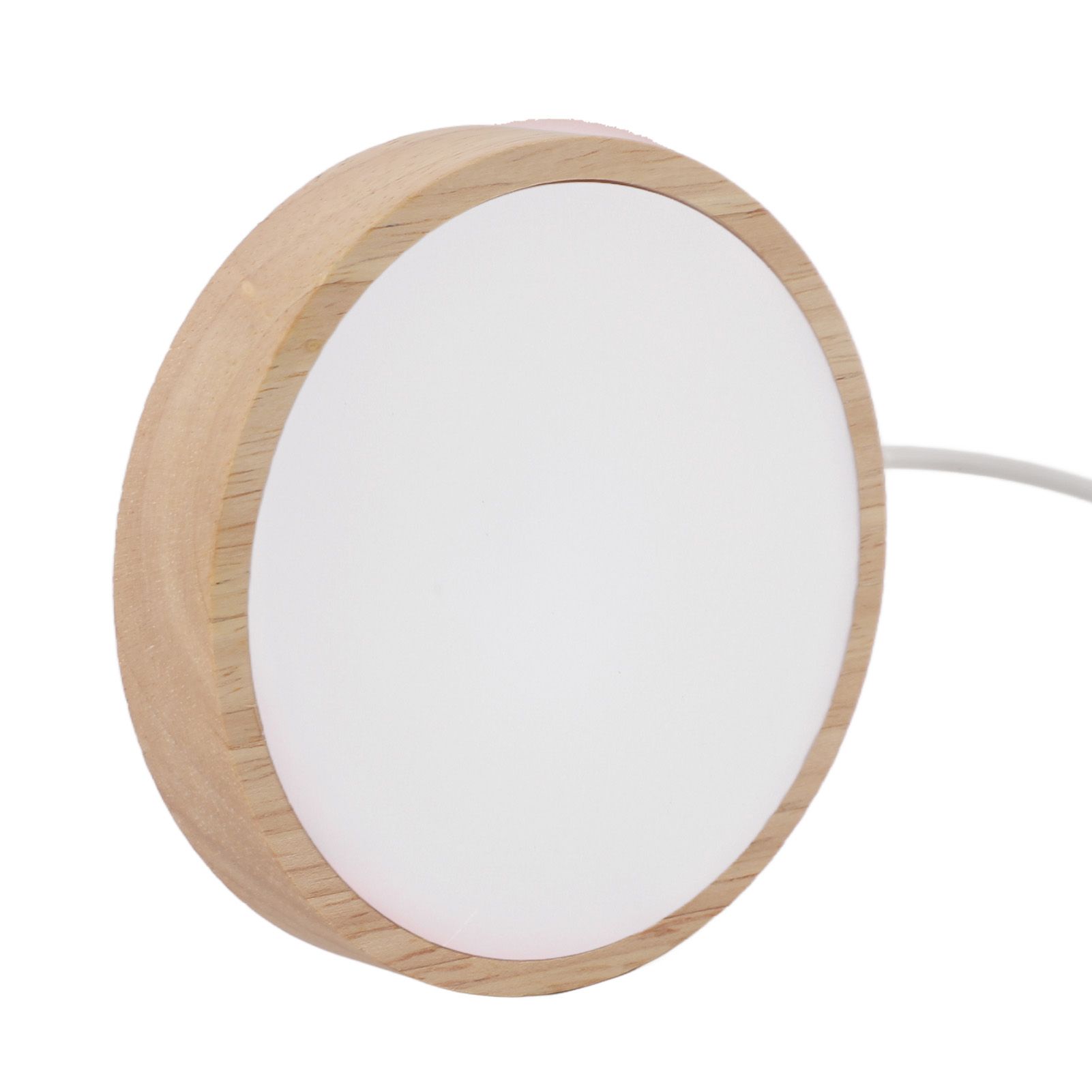 LED Lights Display Base RGB Round Wooden Lighted Base Stand LED Display Stand for Acrylic Glass Resin Art Color Light - Image 7