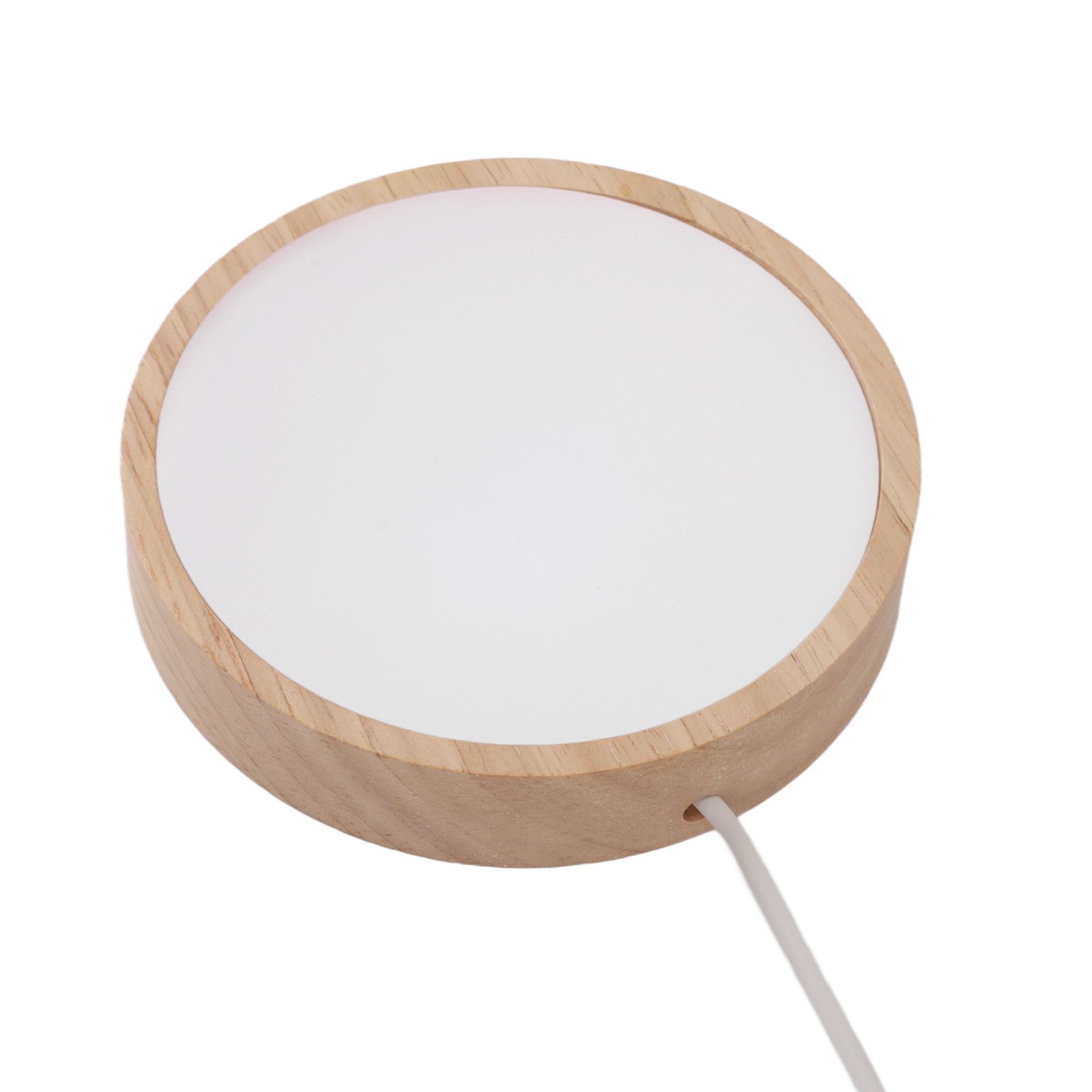 LED Lights Display Base RGB Round Wooden Lighted Base Stand LED Display Stand for Acrylic Glass Resin Art Color Light - Image 8