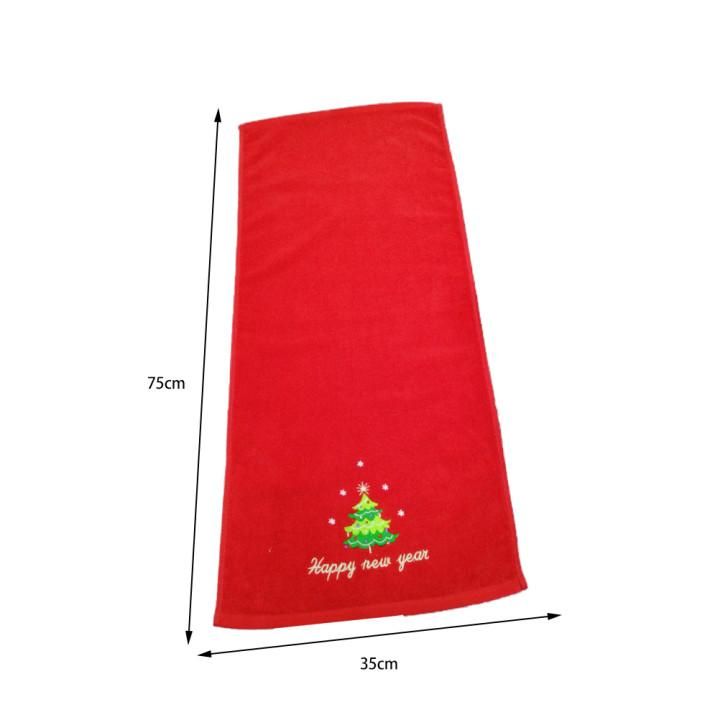 2Pcs Christmas Face Towel Xmas Red Santa Claus New Year Gift Washing Towel Hand Face Cloth Towel for Home Bathroom - Image 6