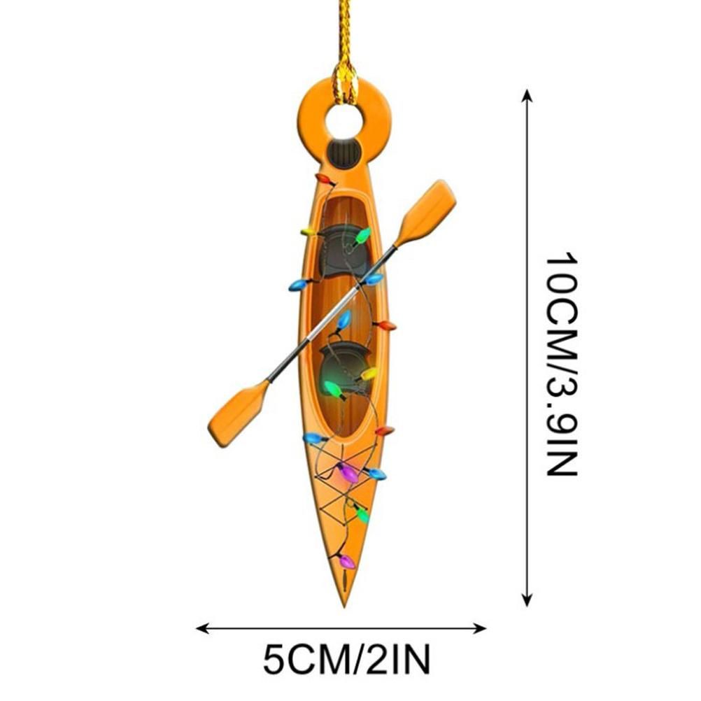 Christmas Tree Pendant Hanging Decoration Gift Personalized Fire Truck Vehicle Truck Boat Excavator Pendant - Image 2
