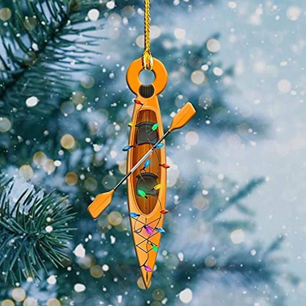 Christmas Tree Pendant Hanging Decoration Gift Personalized Fire Truck Vehicle Truck Boat Excavator Pendant - Image 3
